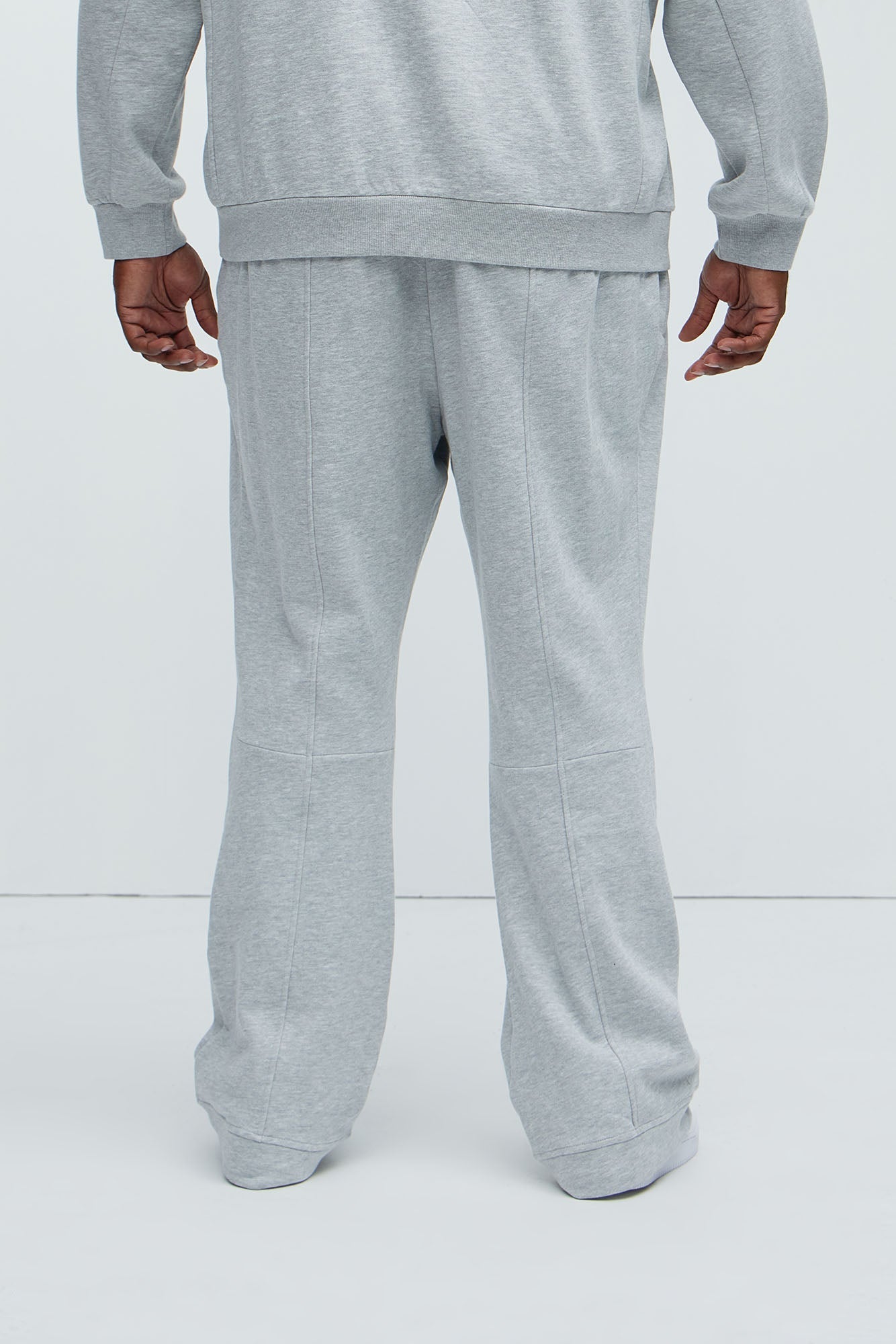 Ian Skinny Flare Sweatpants - Heather Grey Fashion Nova