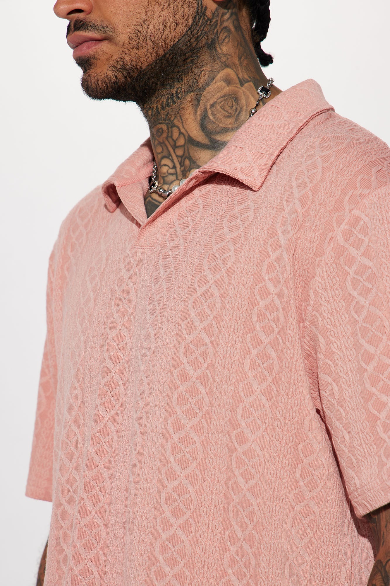 Zig Zag Road Short Sleeve Polo - Mauve Fashion Nova