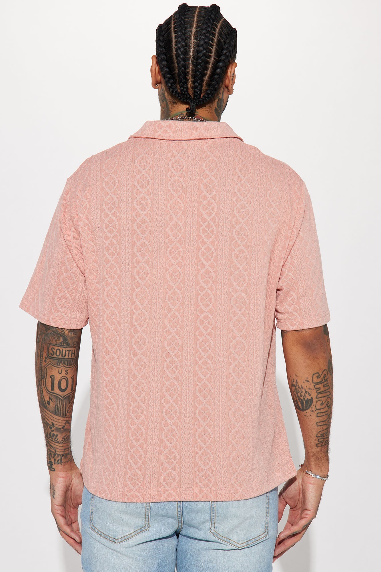 Zig Zag Road Short Sleeve Polo - Mauve Fashion Nova