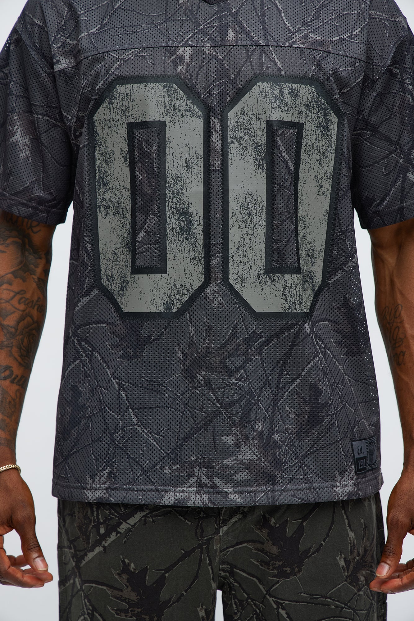Short Sleeve Camo Jersey - Black Fashion Nova