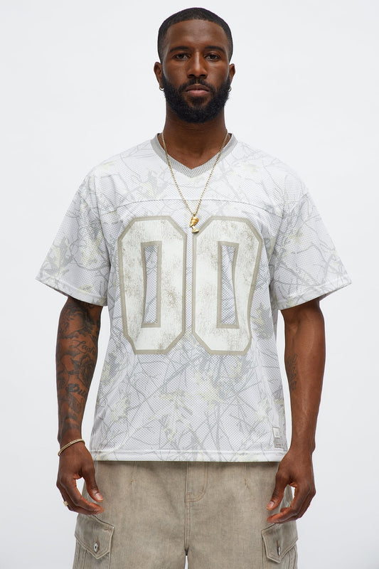 Short Sleeve Camo Jersey - Cream Fashion Nova