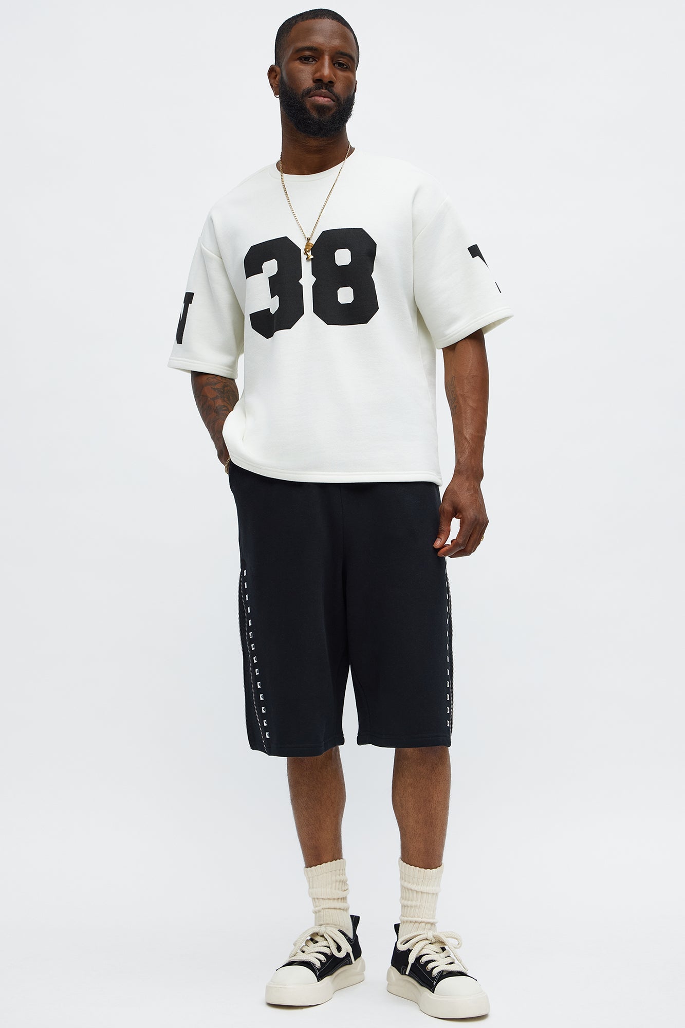 Athletic Oversized Tee - White Fashion Nova