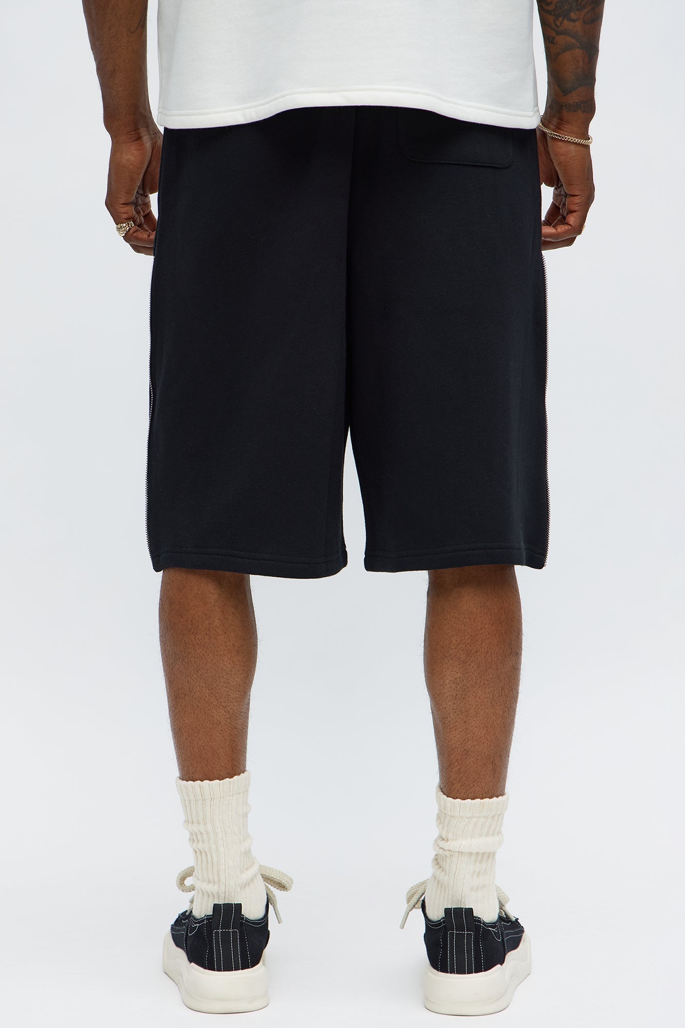 Tyson Baggy Sleaze Studded Shorts - Black Fashion Nova