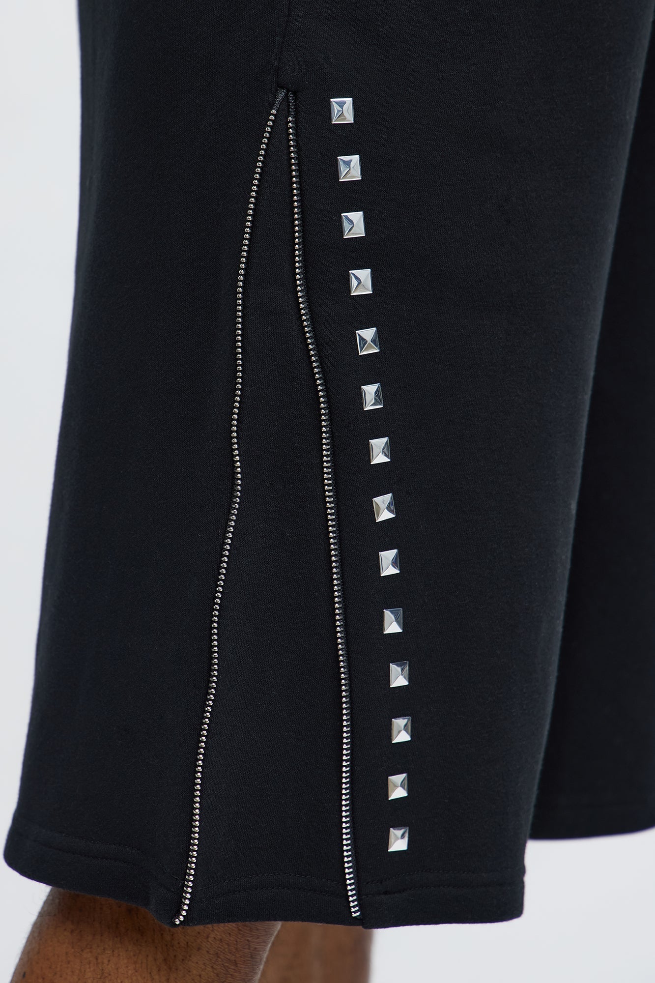Tyson Baggy Sleaze Studded Shorts - Black Fashion Nova