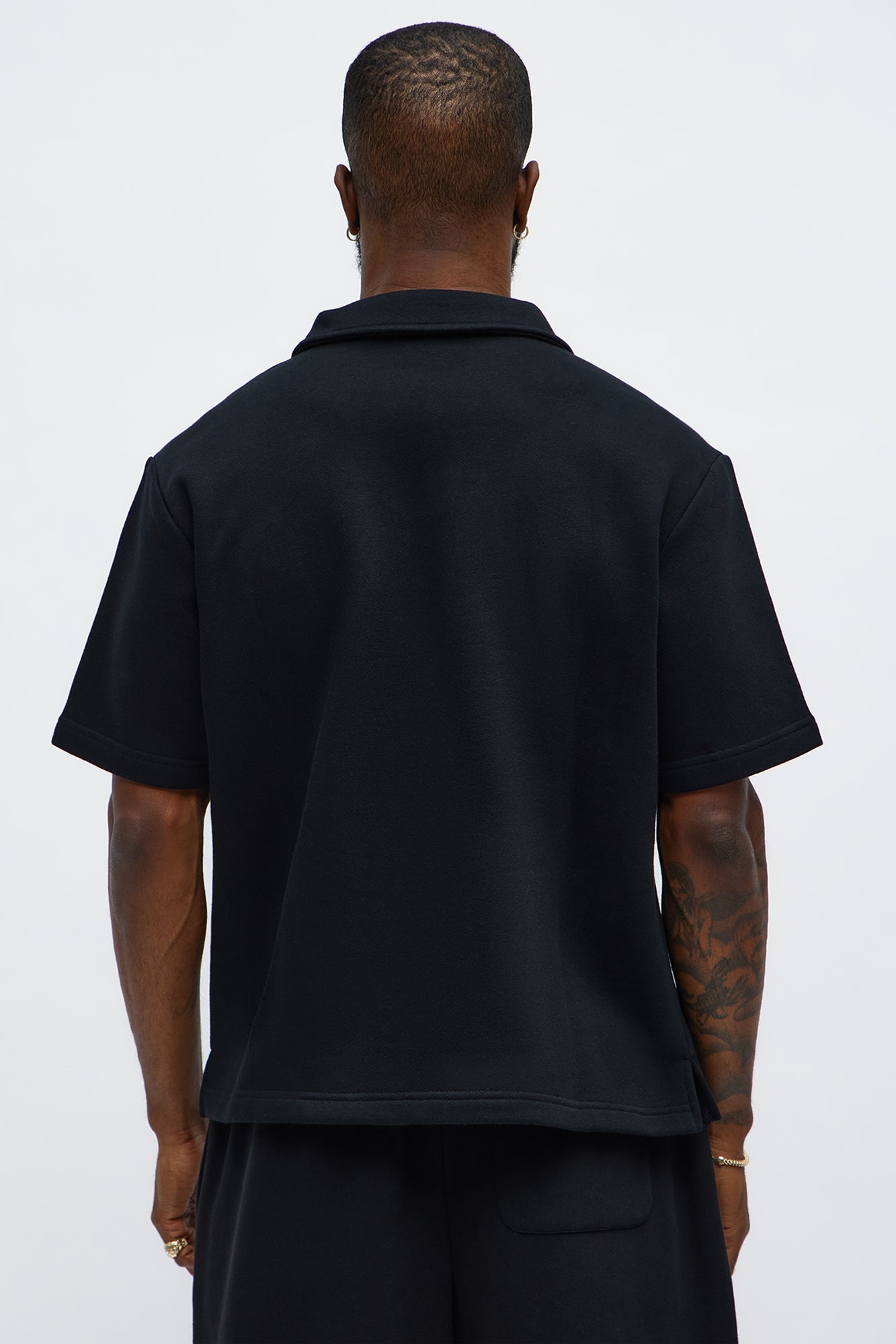 Tyson Happy Mistake Short Sleeve Polo - Black Fashion Nova
