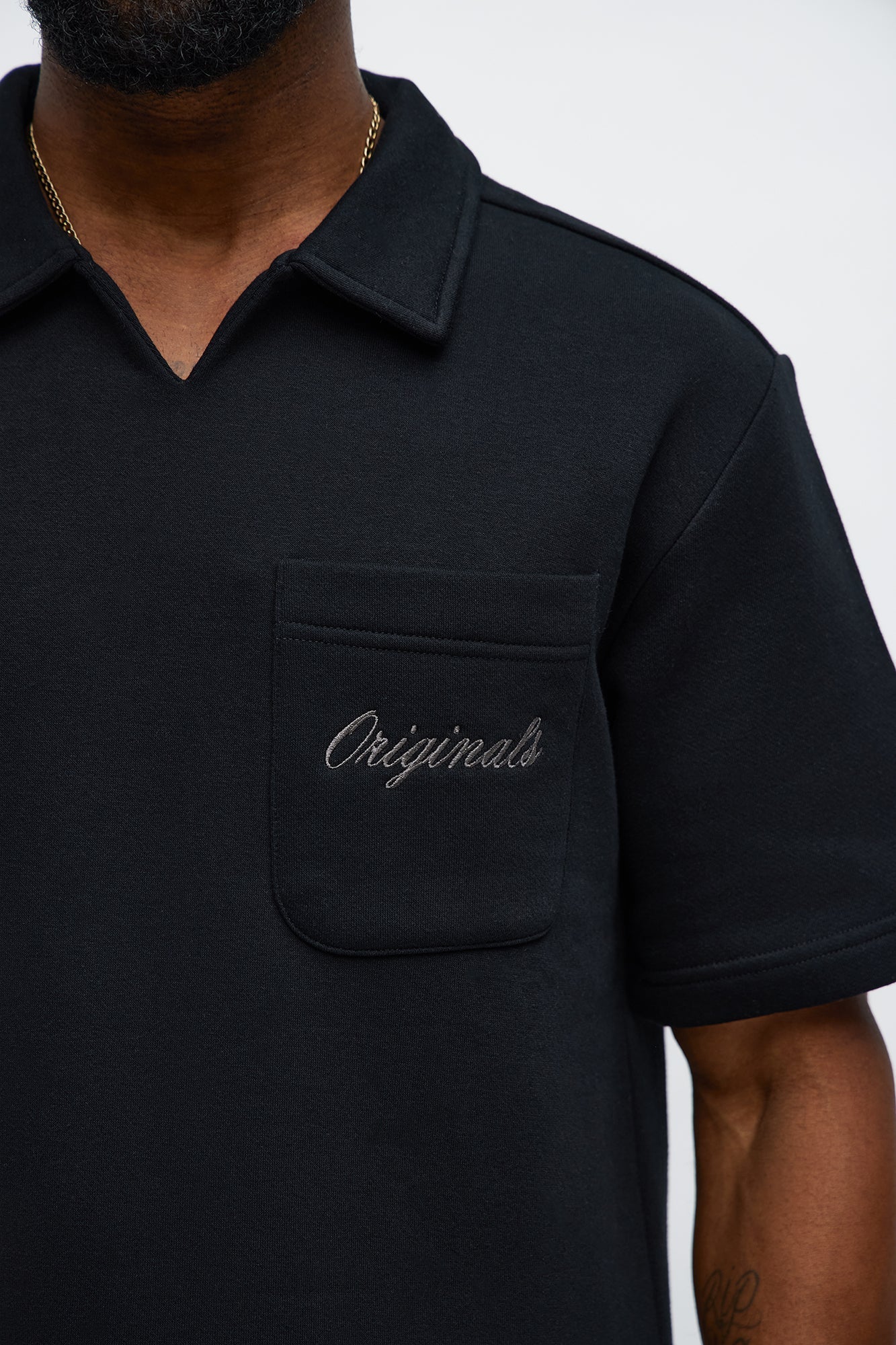 Tyson Happy Mistake Short Sleeve Polo - Black Fashion Nova