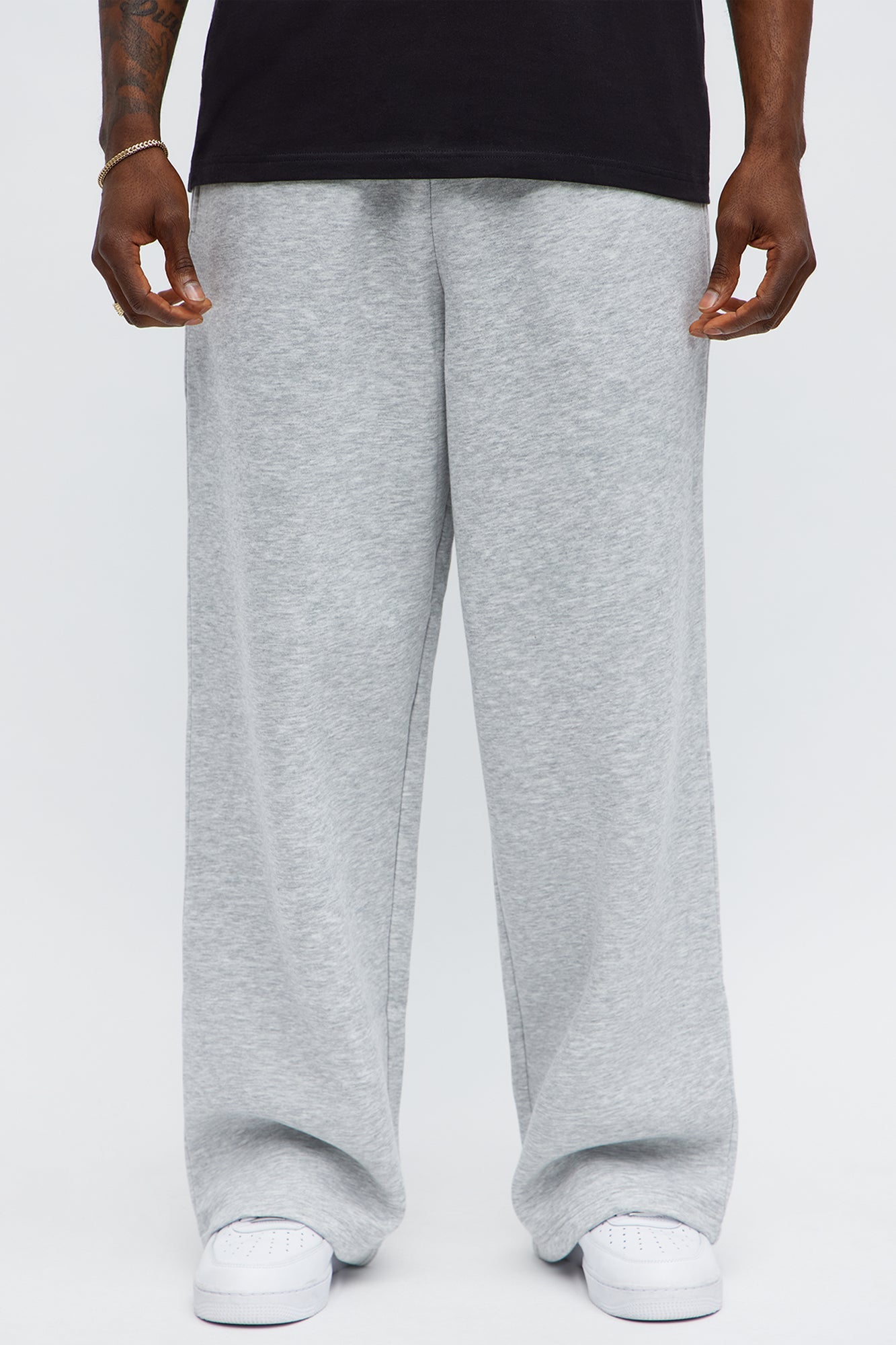 Tyson Baggy Pants - Heather Grey Fashion Nova