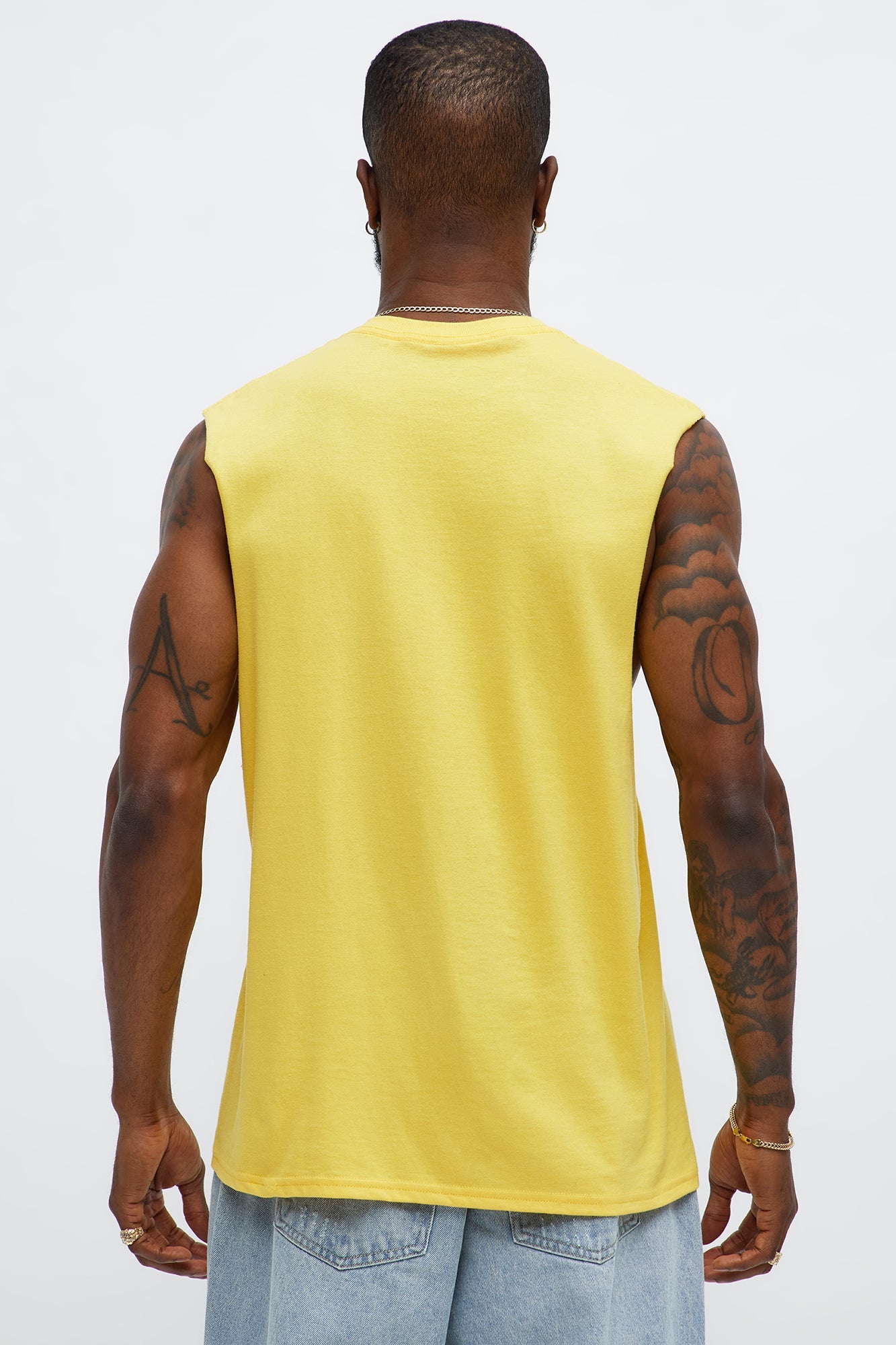 God Over Everything Muscle Tee - Yellow Fashion Nova