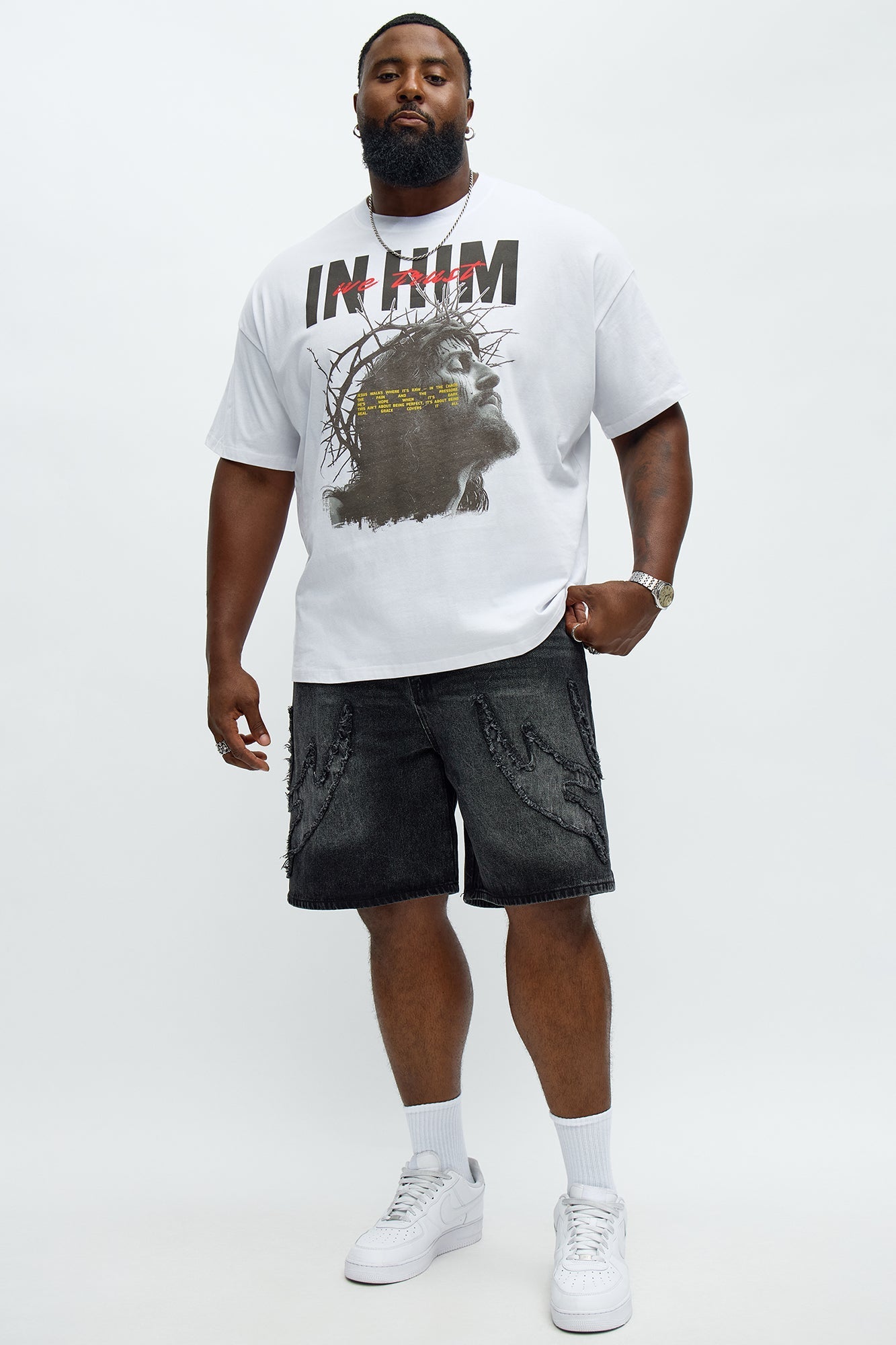 Relaxed Rugged Fray Denim Shorts - Black Wash Fashion Nova