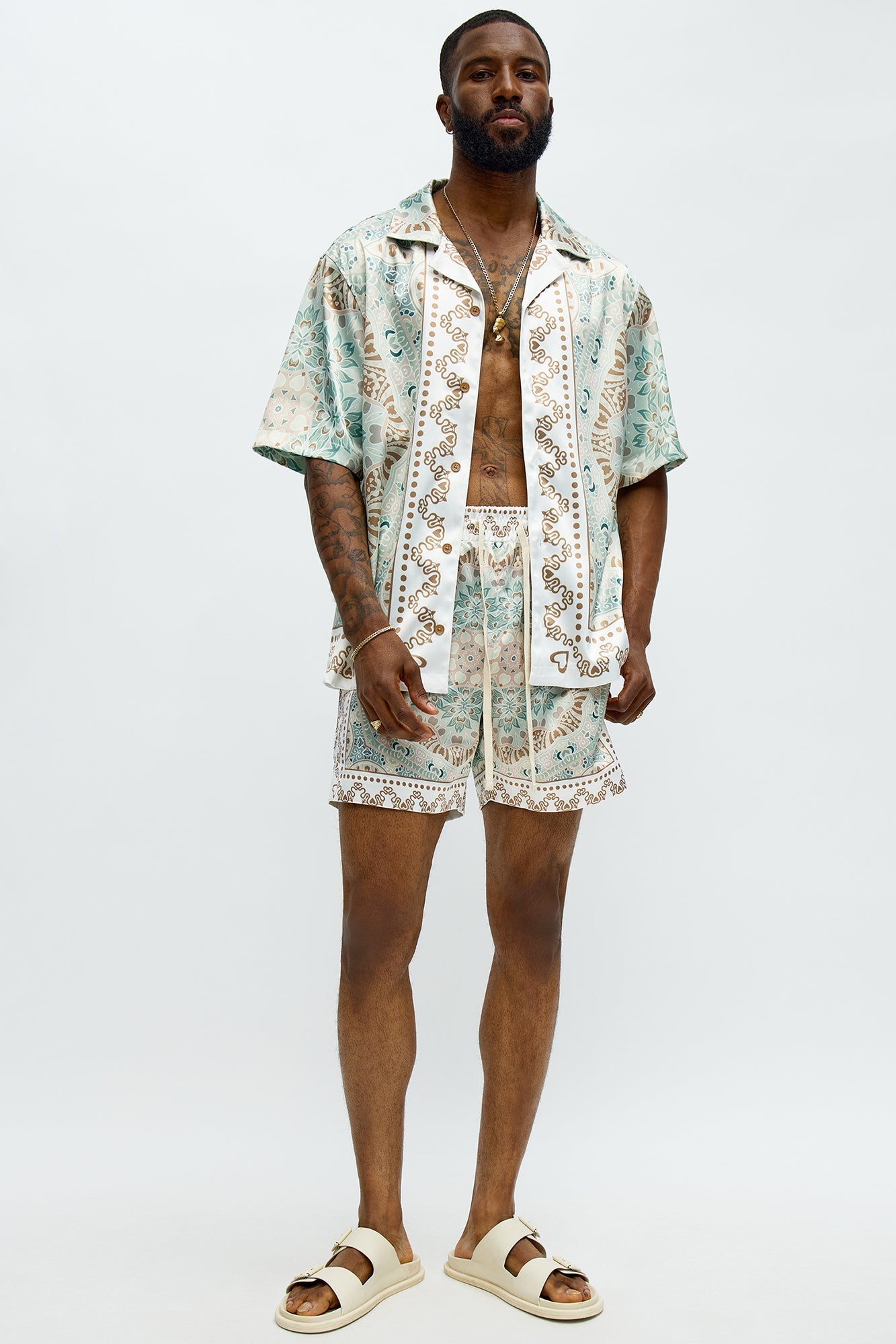 Green Love Short - Sage/combo Fashion Nova