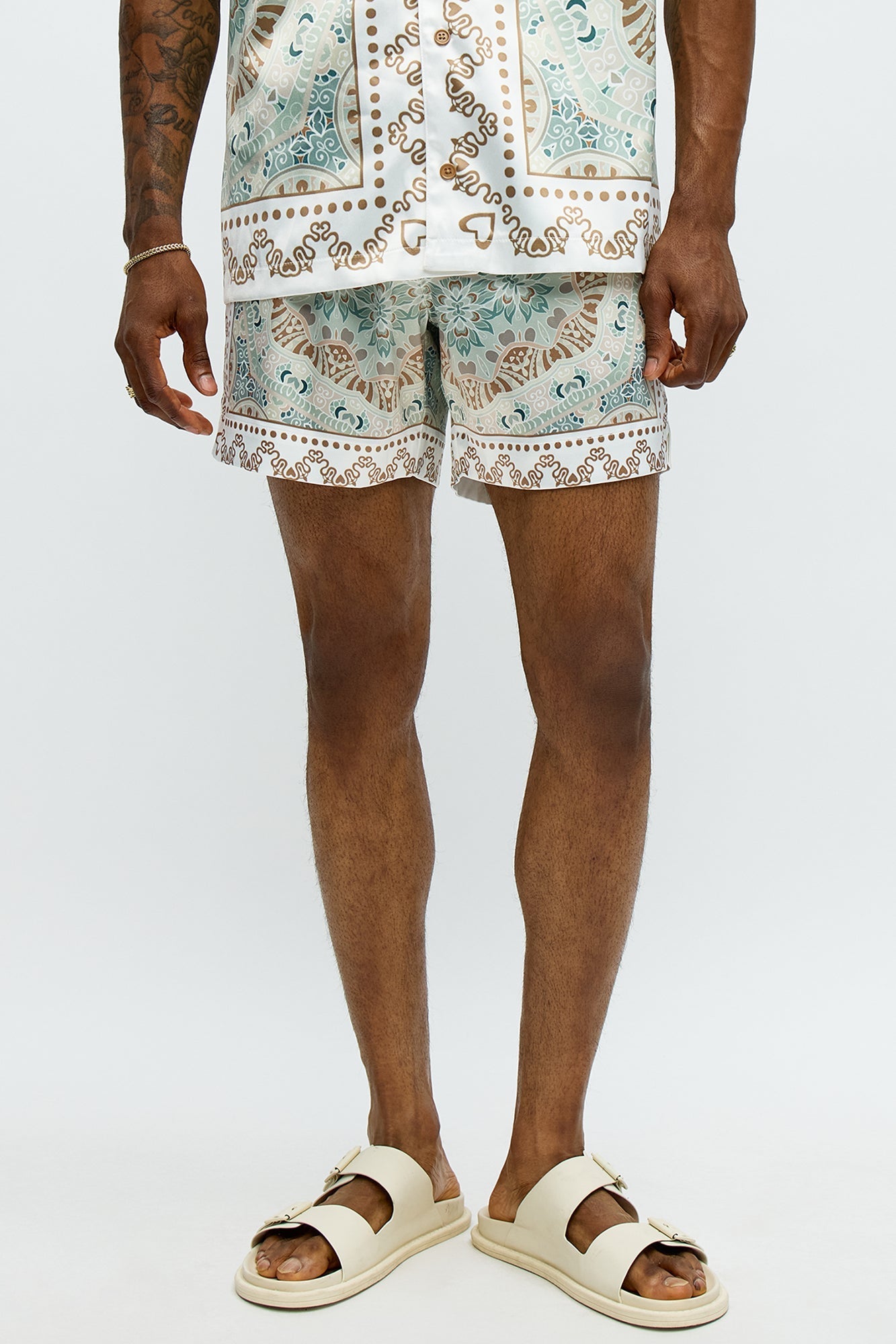 Green Love Short - Sage/combo Fashion Nova