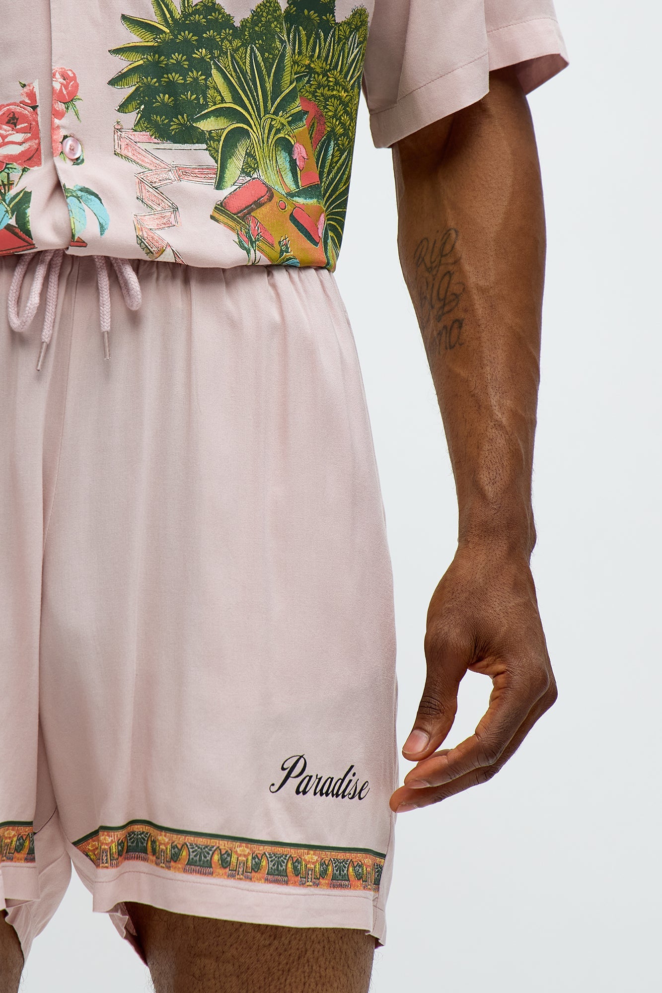 Paradise Set Relaxed Drawstring Short - Pink Fashion Nova