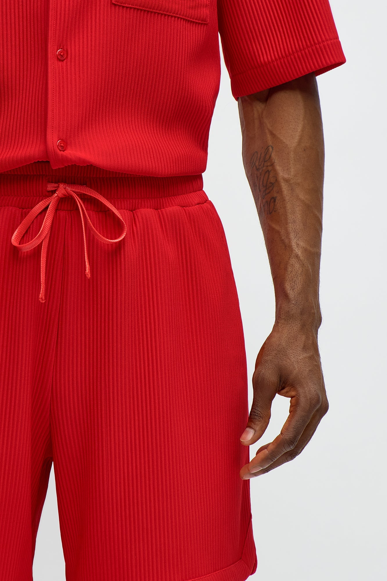 Show Up Basketball Short - Red Fashion Nova