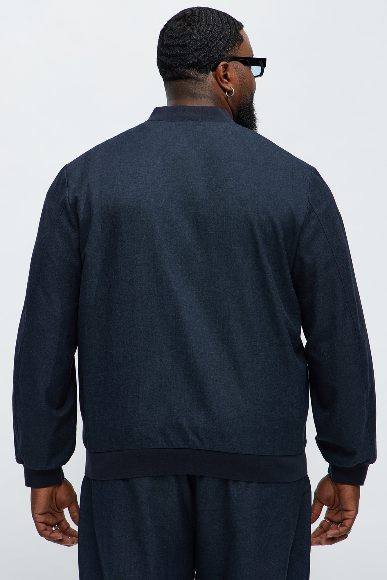 Slim Modern Two-Way Zipper Everyday Bomber - Navy Fashion Nova