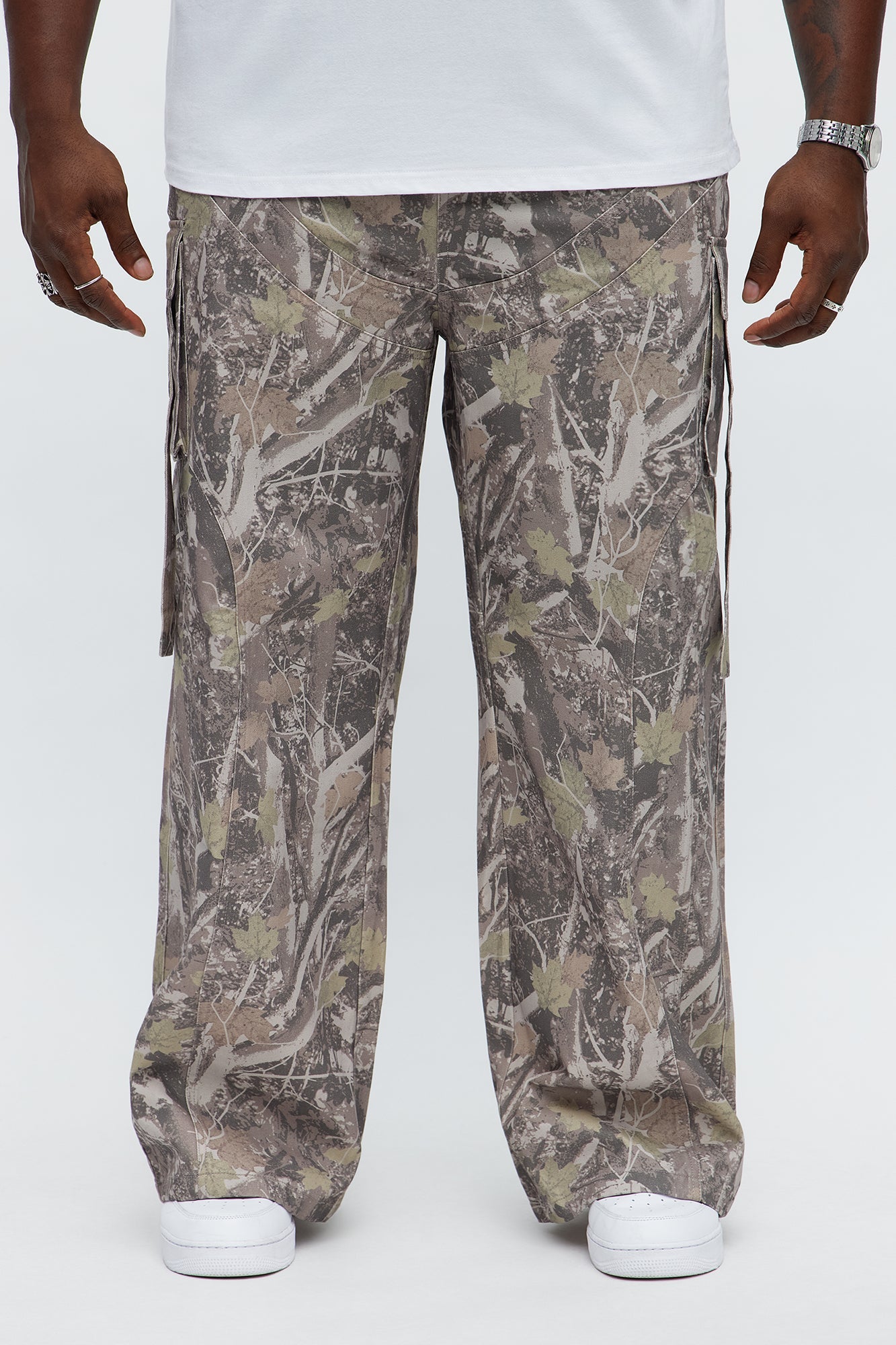 Relaxed Straight No More Waiting Cargo Pants - Brown/combo Fashion Nova