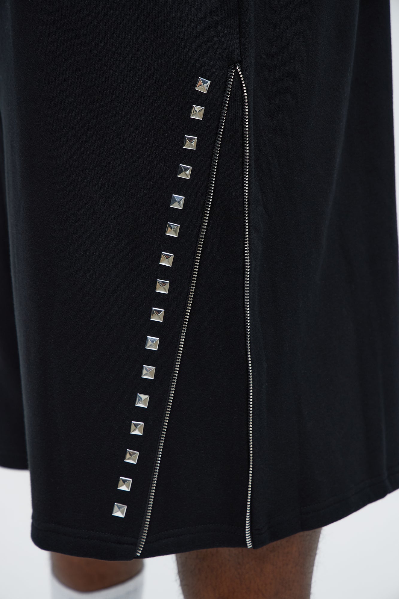 Tyson Baggy Sleaze Studded Shorts - Black Fashion Nova