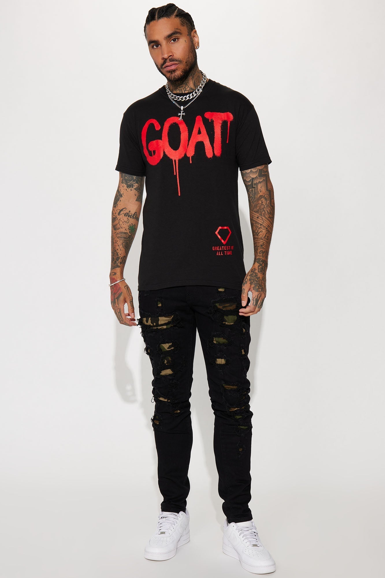 Diamond Goat Short Sleeve Tee - Black Fashion Nova