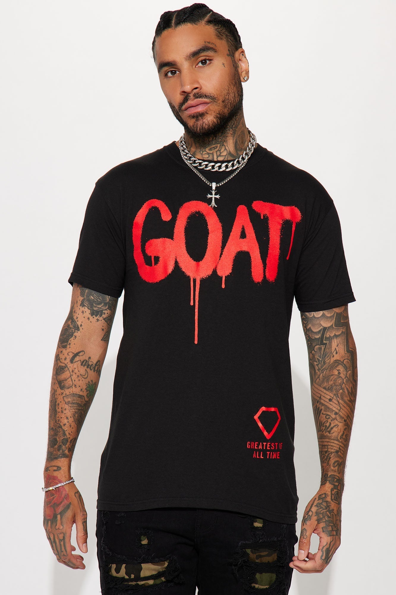 Diamond Goat Short Sleeve Tee - Black Fashion Nova