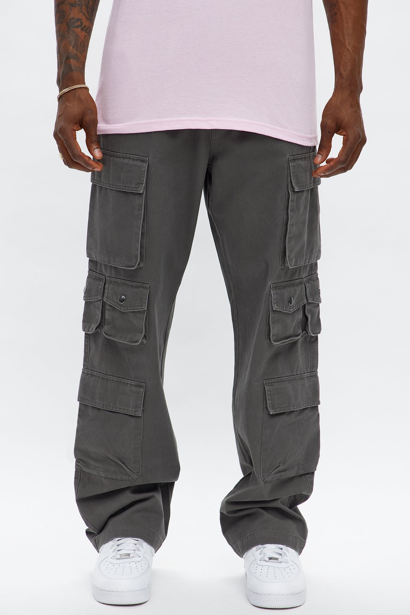 Straight Void Runner Cargo Pants - Charcoal Fashion Nova