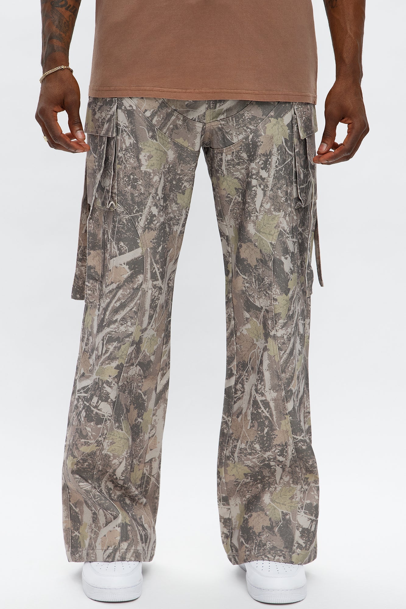Relaxed Straight No More Waiting Cargo Pants - Brown/combo Fashion Nova