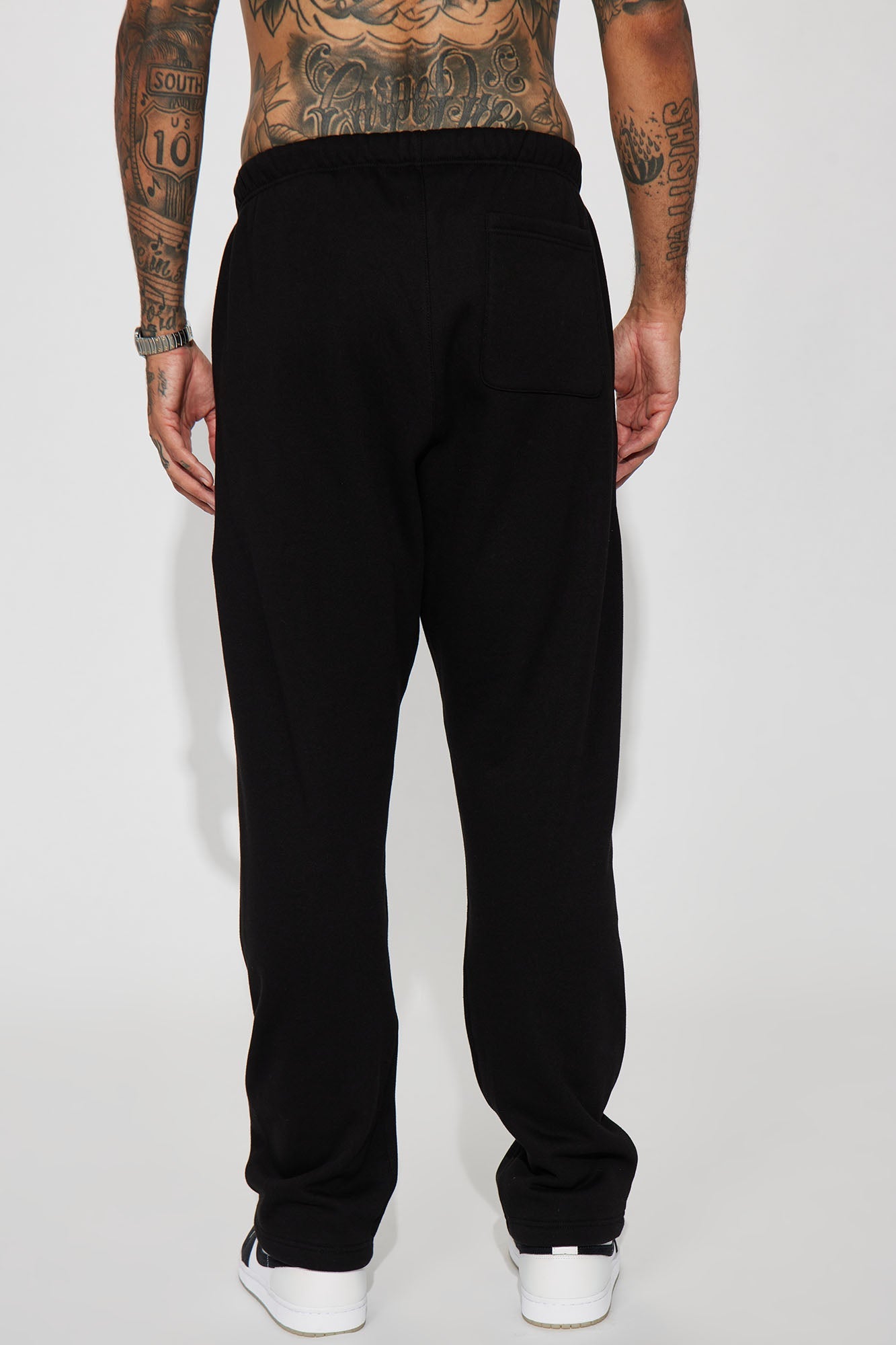 Tyson Heavyweight Straight Sweatpants - Black Fashion Nova