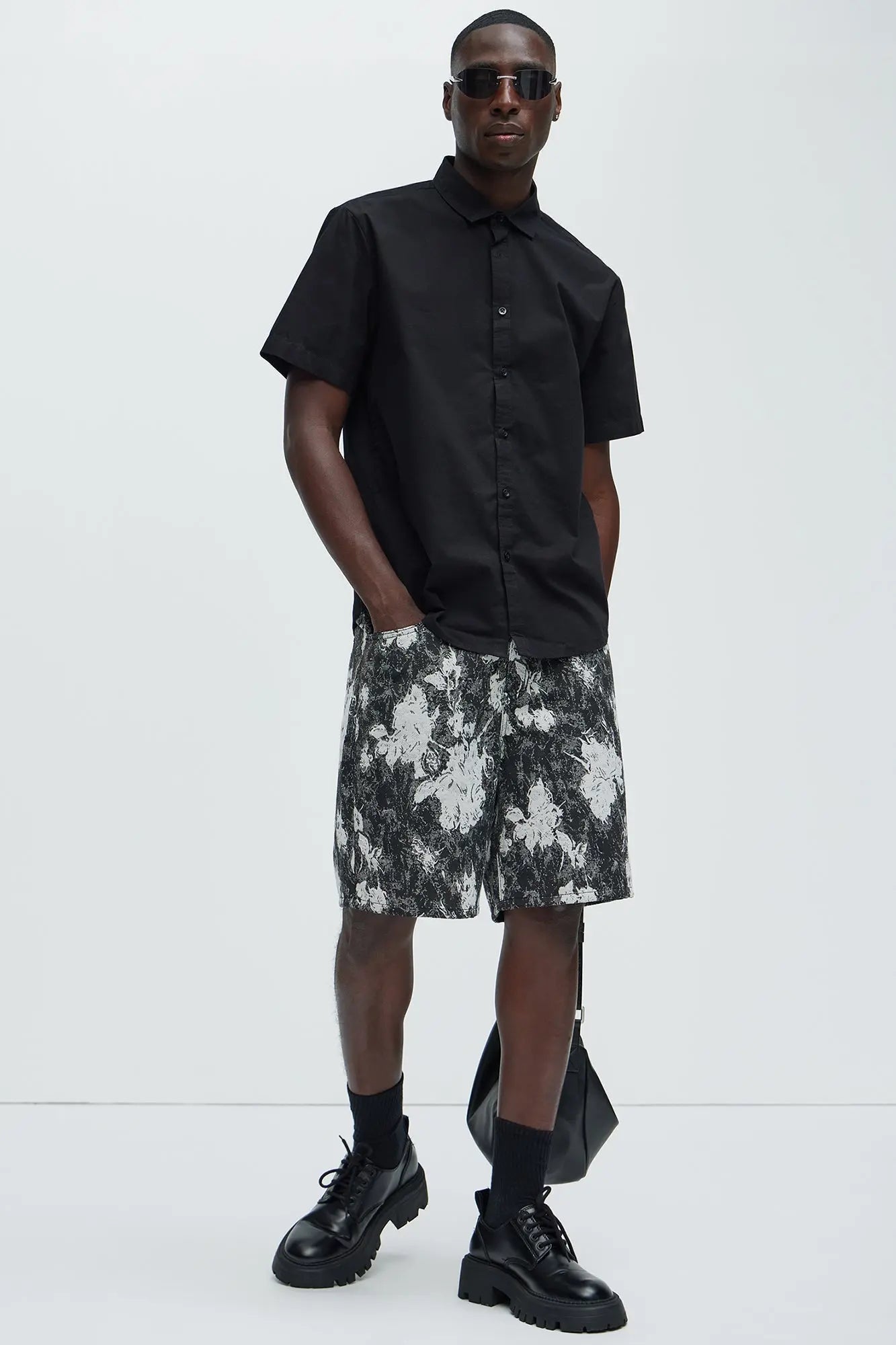 Ryland Short Sleeve Button Up Shirt - Black Fashion Nova