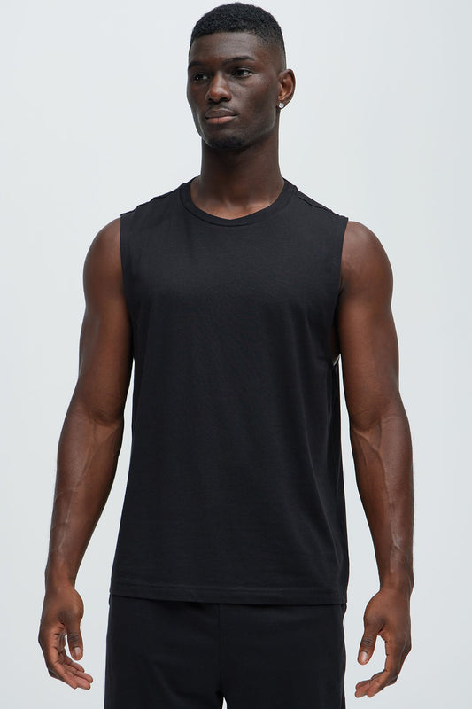 Essential Modal Lounge Sleeveless Muscle Tee - Black Fashion Nova
