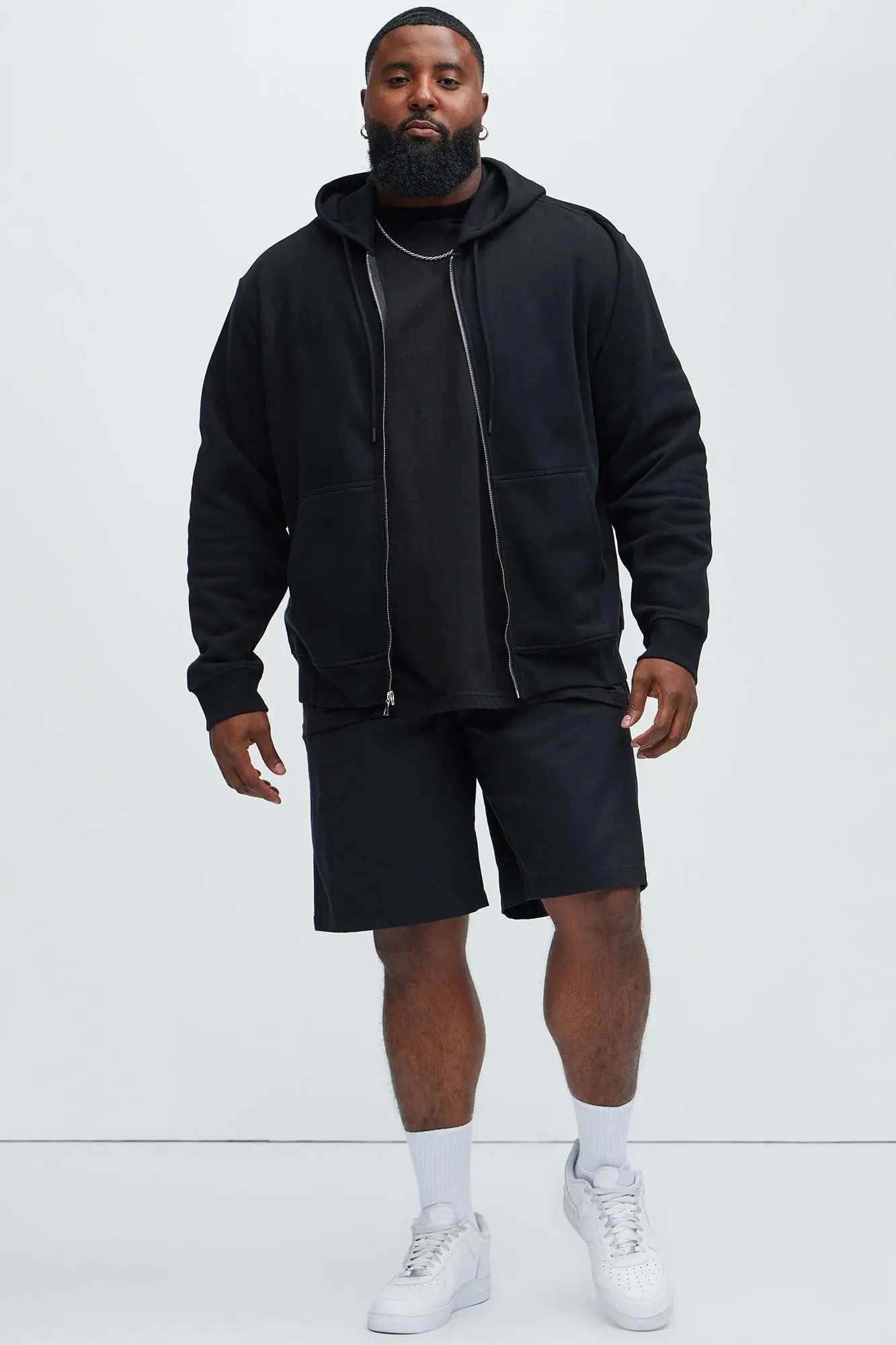 Tyson Zip Up Hoodie - Black Fashion Nova