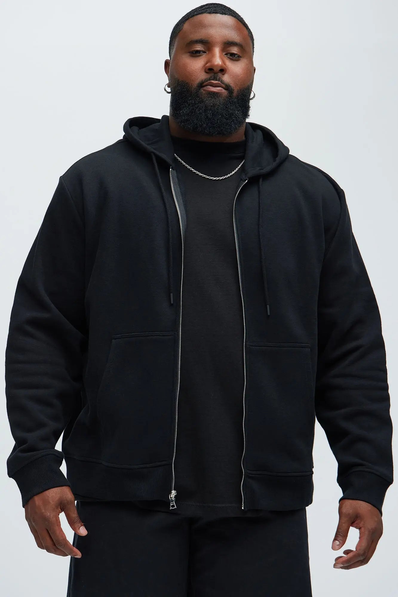Tyson Zip Up Hoodie - Black Fashion Nova