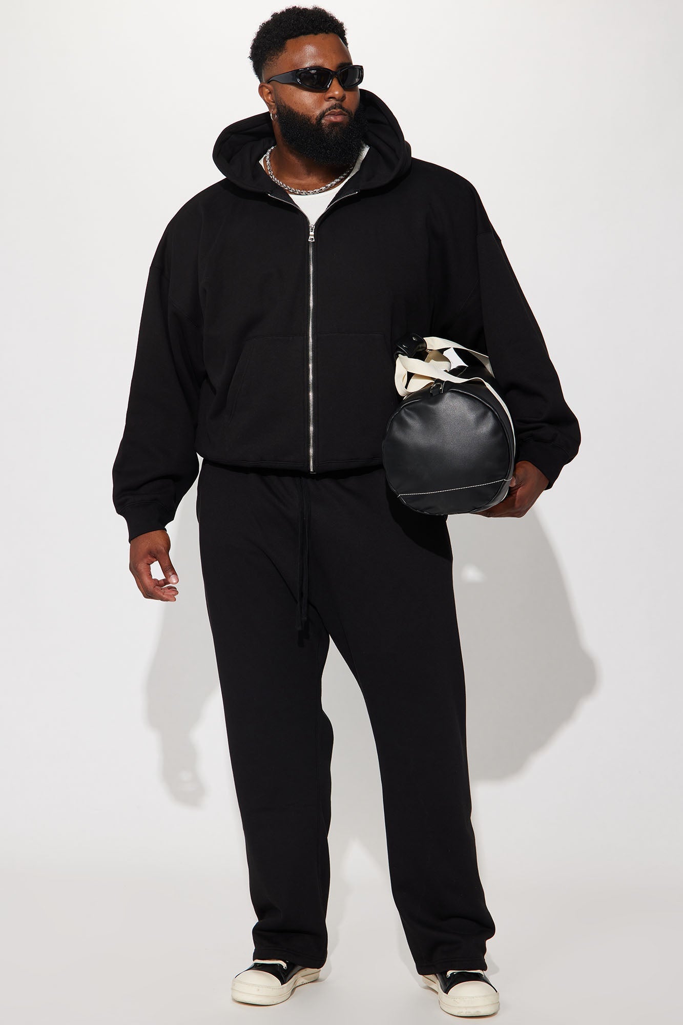 Tyson Heavyweight Straight Sweatpants - Black Fashion Nova