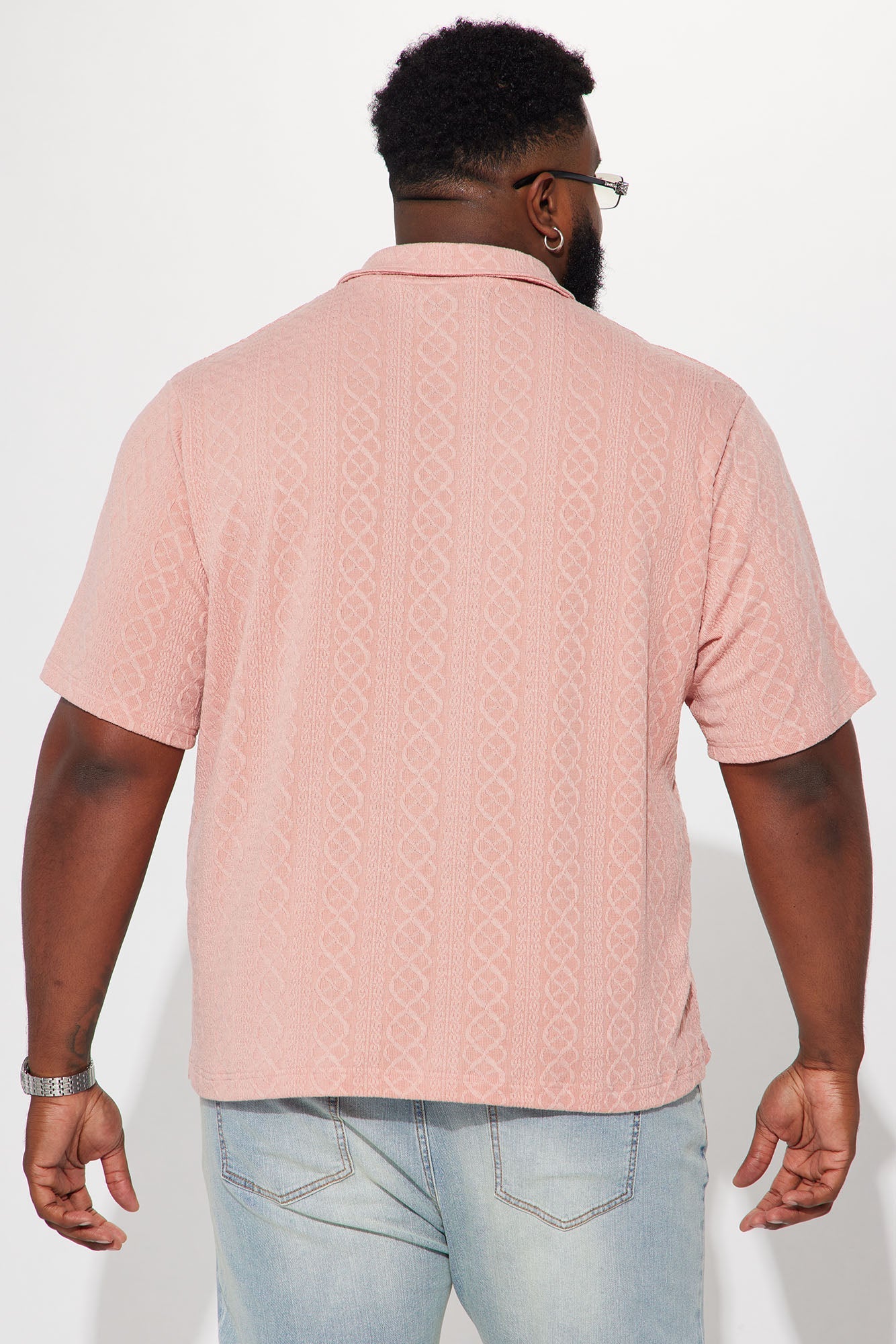 Zig Zag Road Short Sleeve Polo - Mauve Fashion Nova