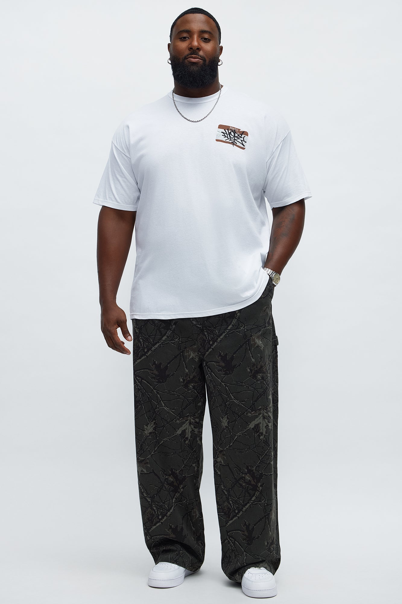 Straight Woodland Mirage Carpenter Pants - Black Wash Fashion Nova