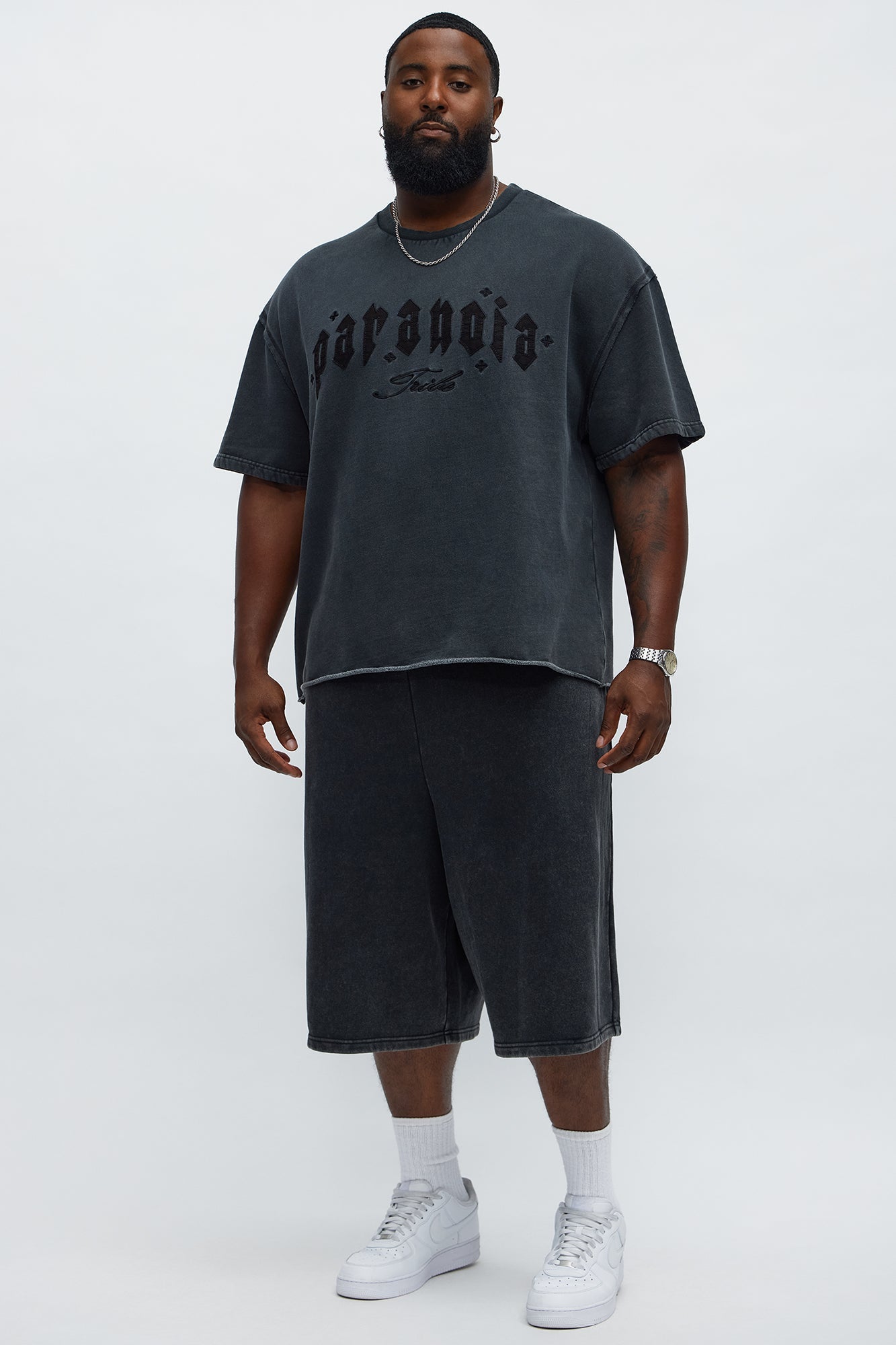 Paranoid Society Short Sleeve Tee - Charcoal Fashion Nova