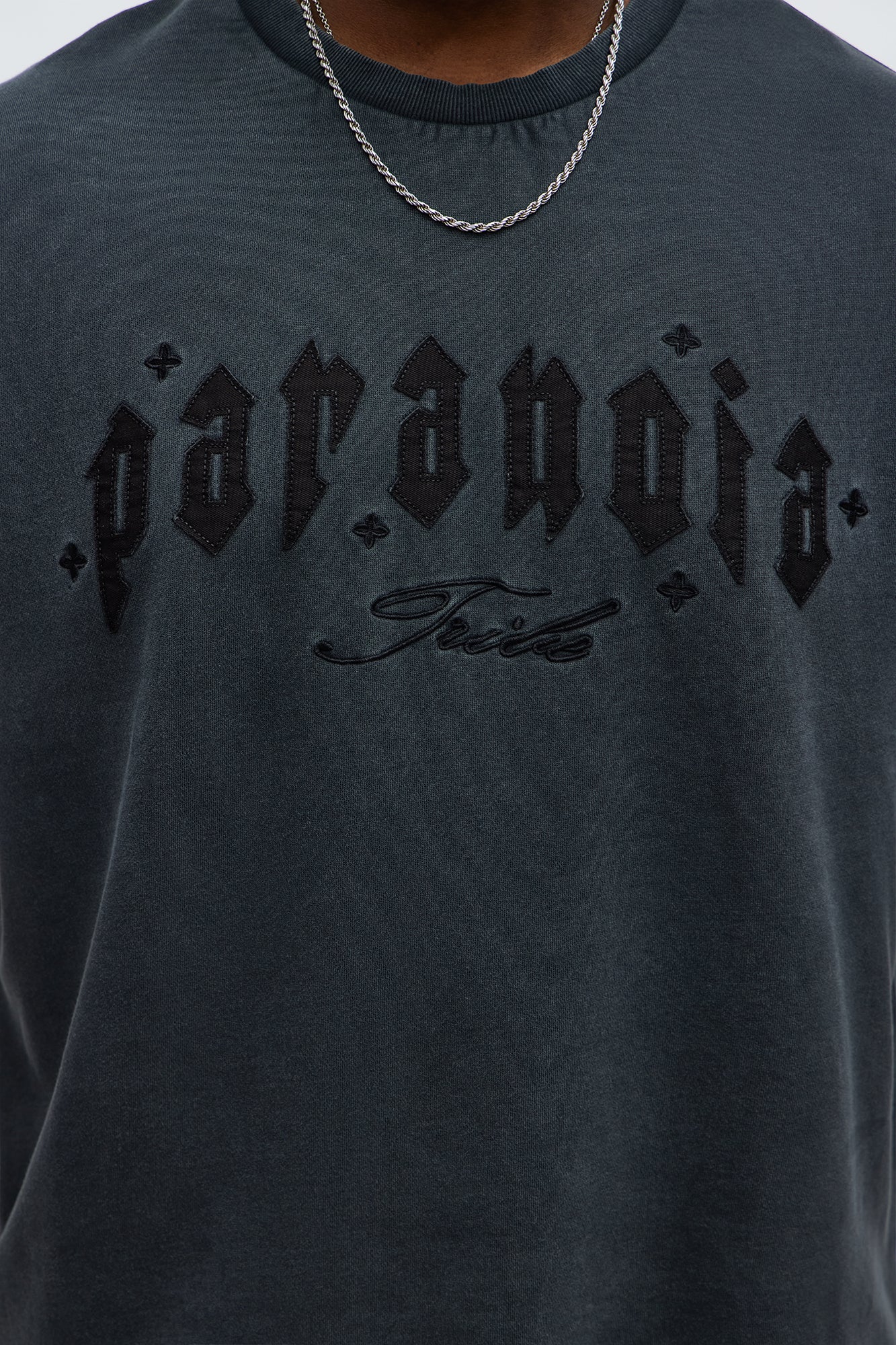Paranoid Society Short Sleeve Tee - Charcoal Fashion Nova