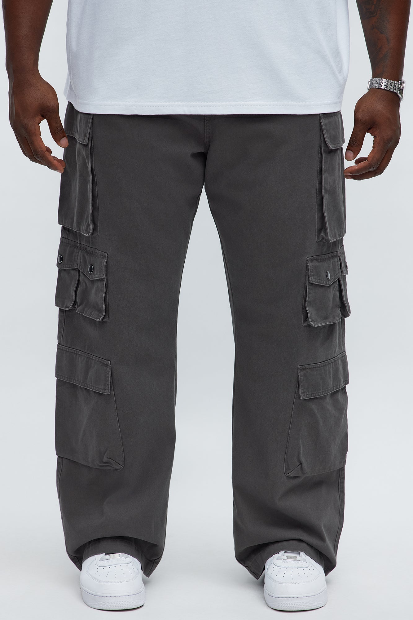 Straight Void Runner Cargo Pants - Charcoal Fashion Nova