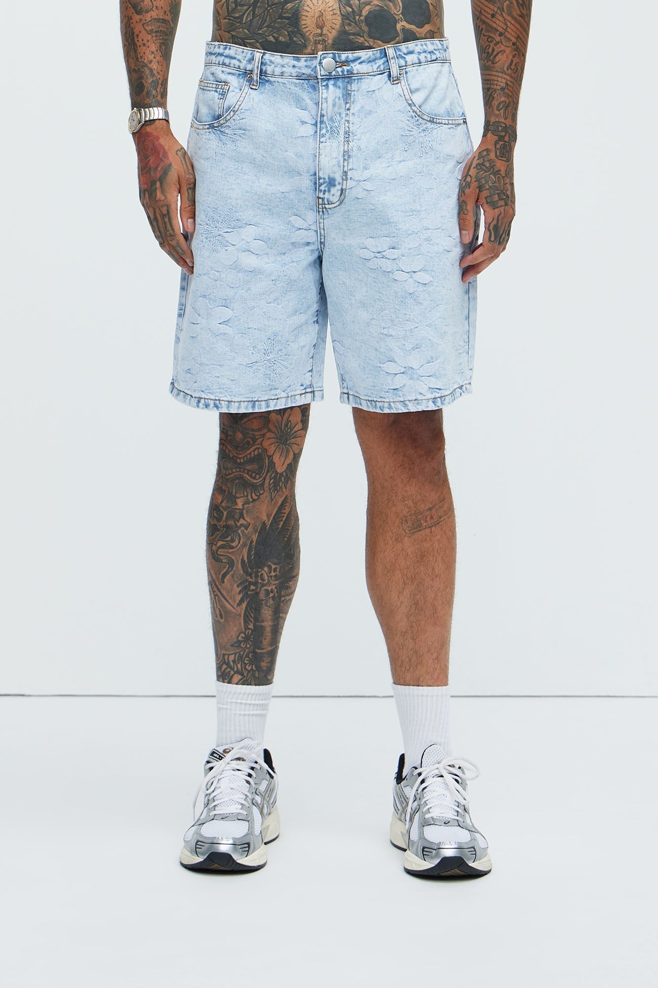 Kenneth Relaxed Denim Shorts - Light Wash Fashion Nova