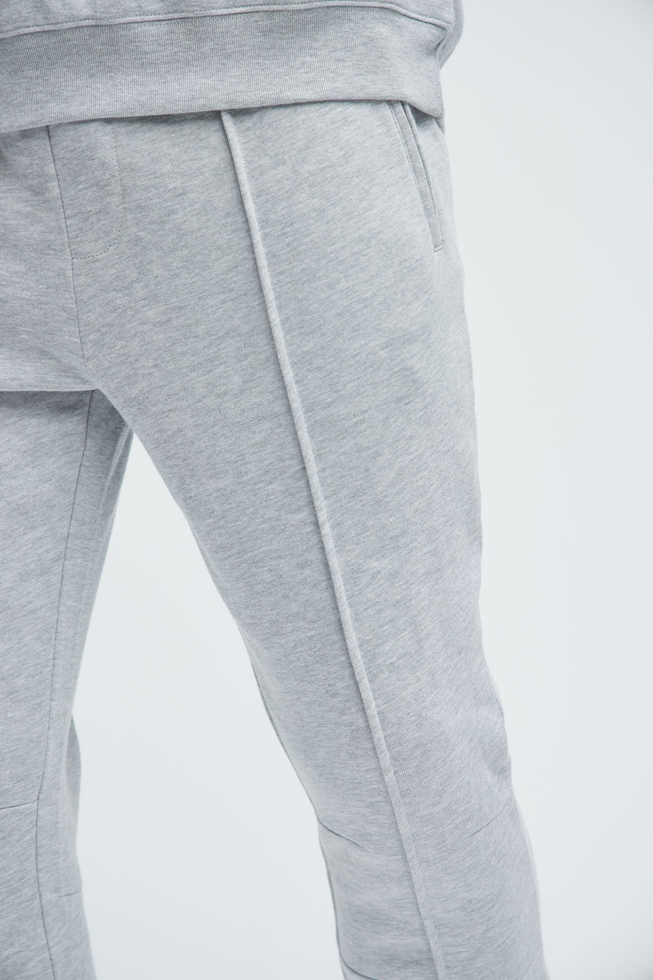 Ian Skinny Flare Sweatpants - Heather Grey Fashion Nova
