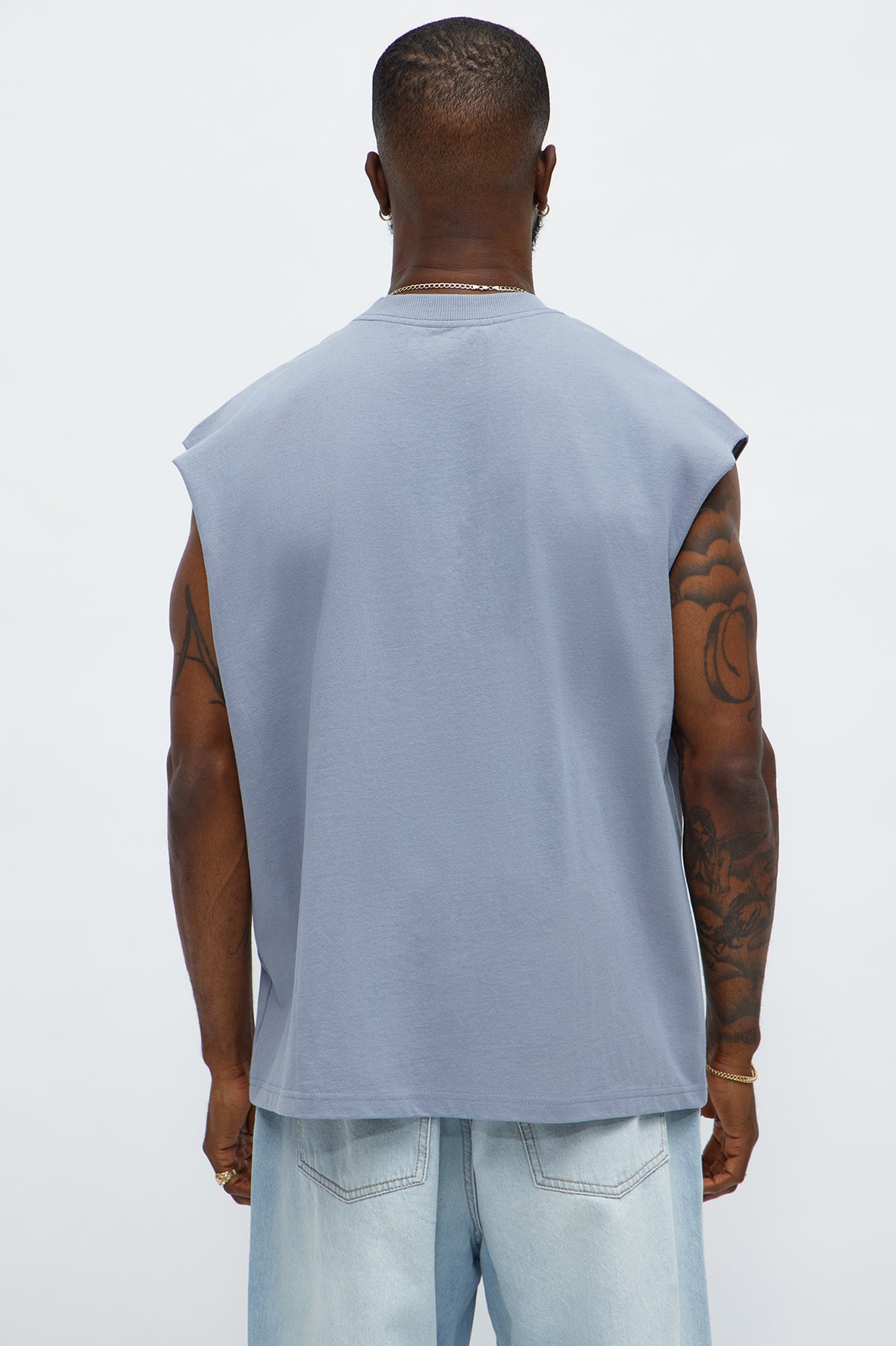 Relaxed Heavyweight Muscle Tee - Grey Fashion Nova