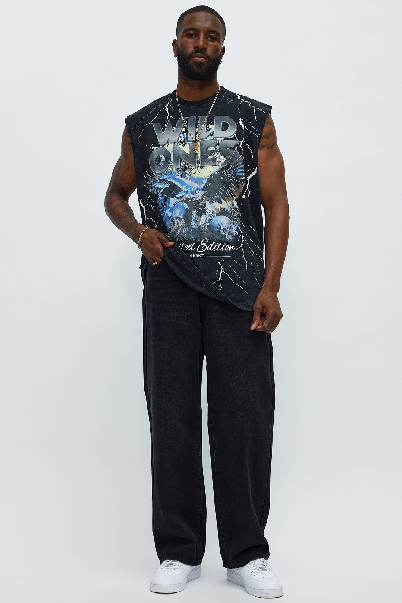 Wild Ones Muscle Tee - Black Fashion Nova