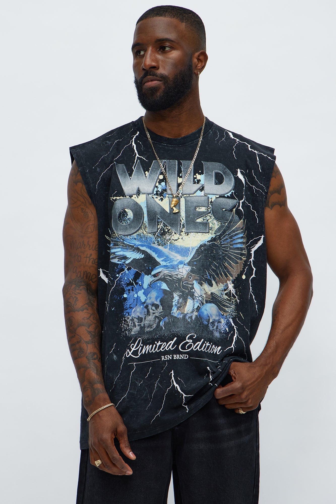 Wild Ones Muscle Tee - Black Fashion Nova