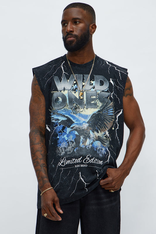 Wild Ones Muscle Tee - Black Fashion Nova