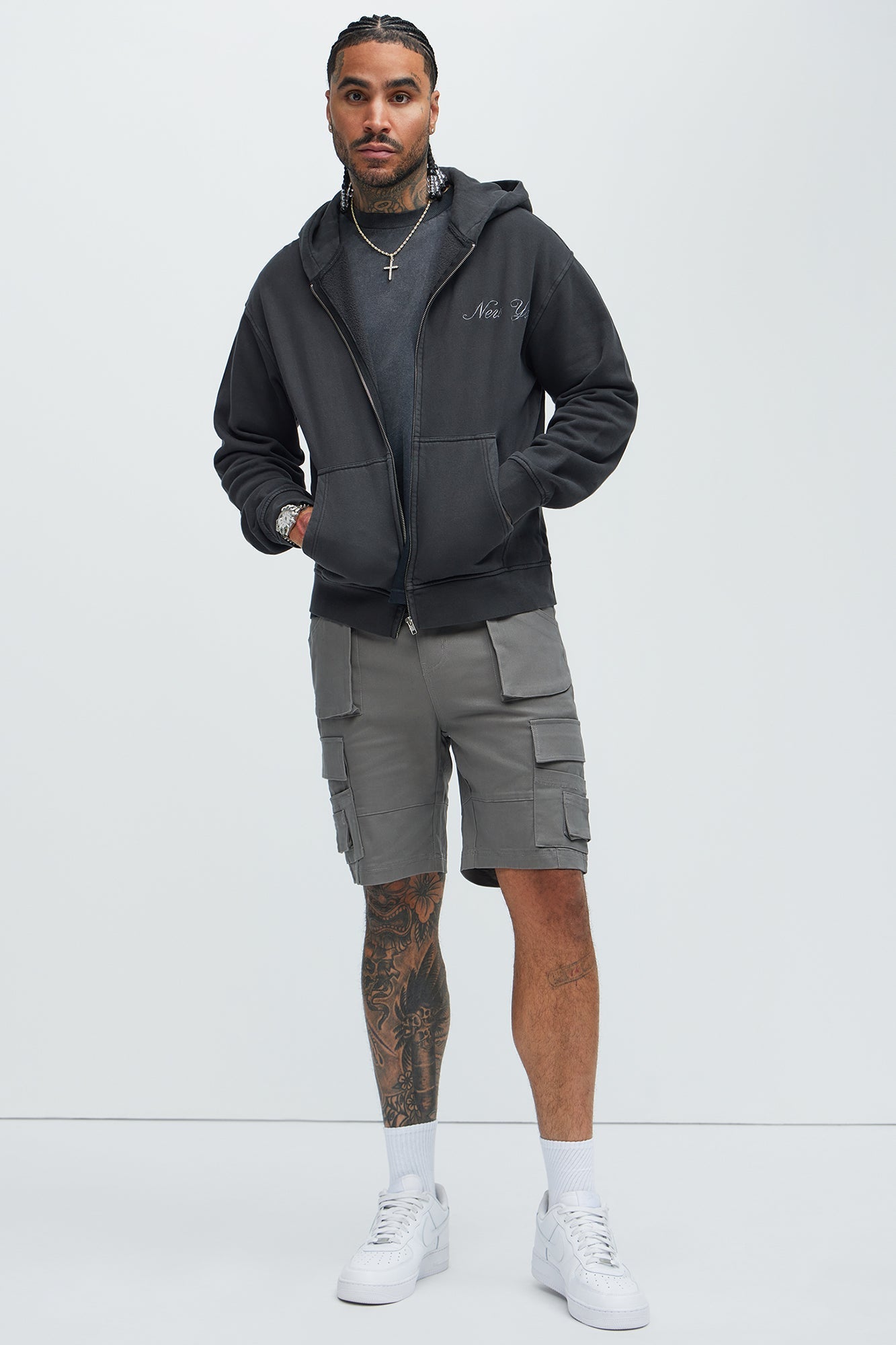 Athletic Department Zip Up Hoodie - Black Fashion Nova