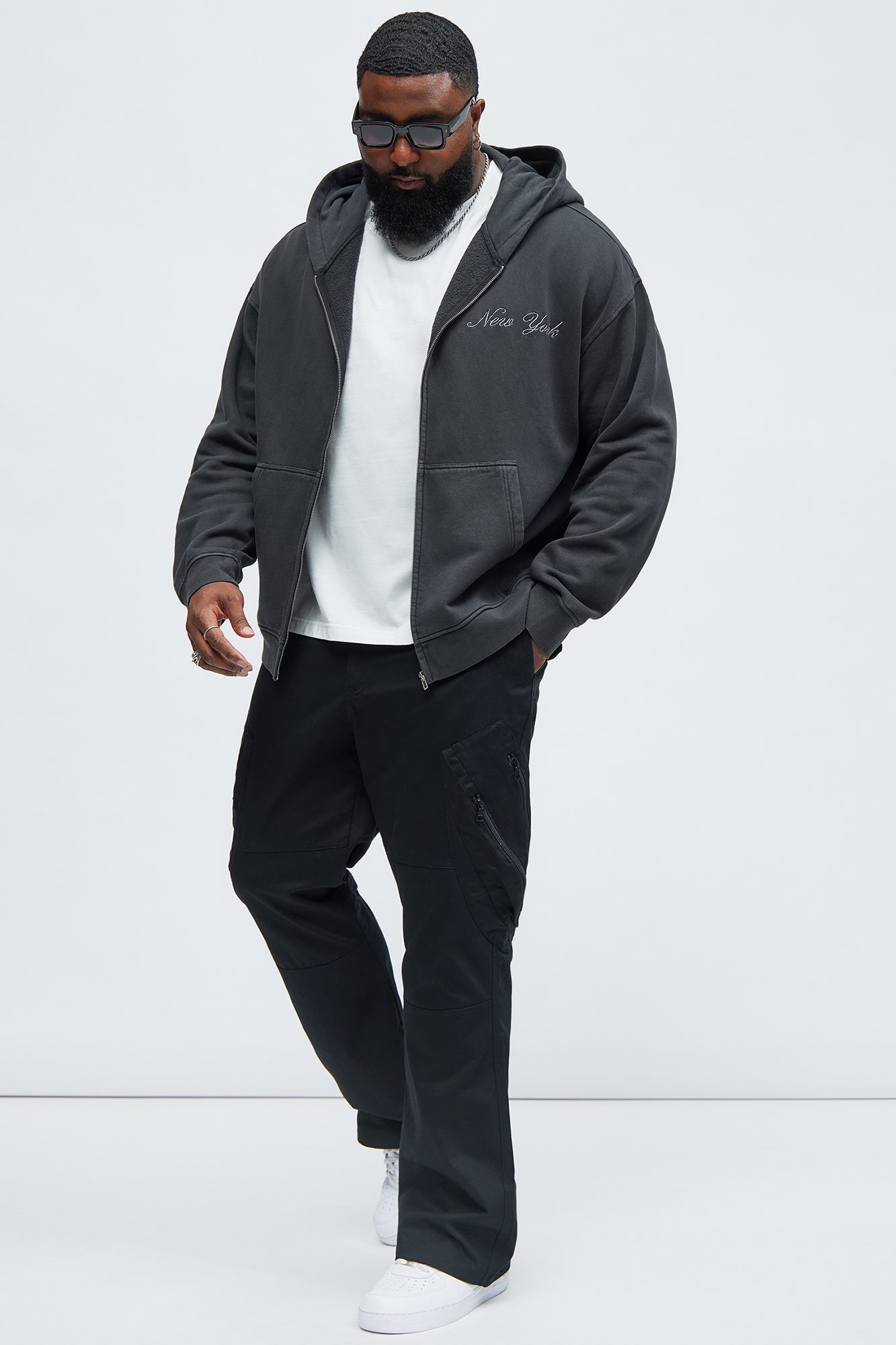 Athletic Department Zip Up Hoodie - Black Fashion Nova