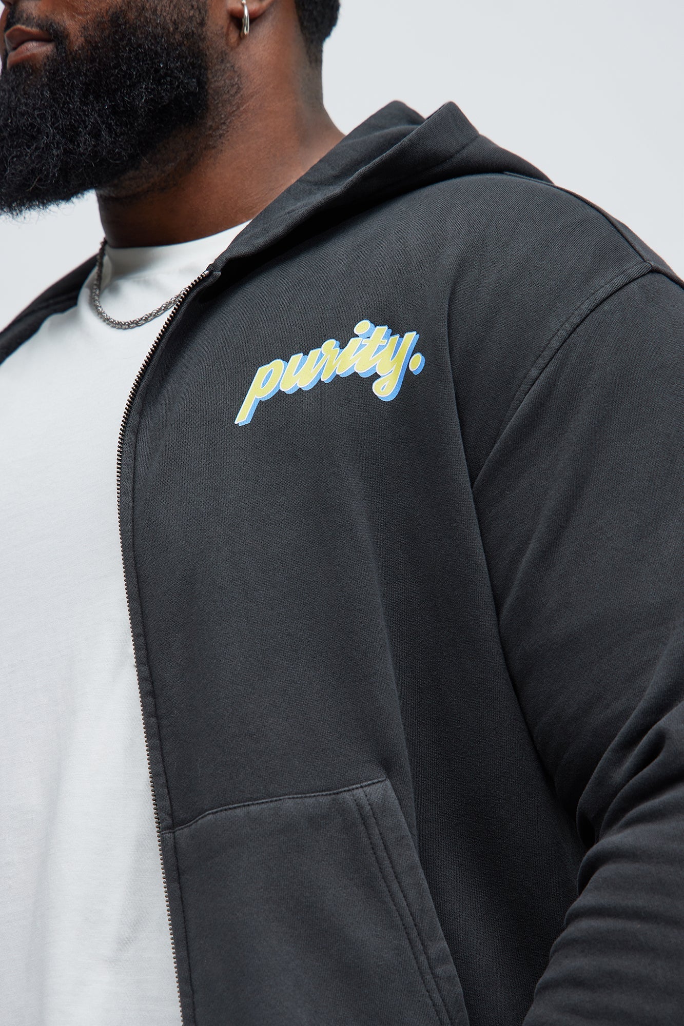 Purity Zip Up Hoodie - Black Fashion Nova