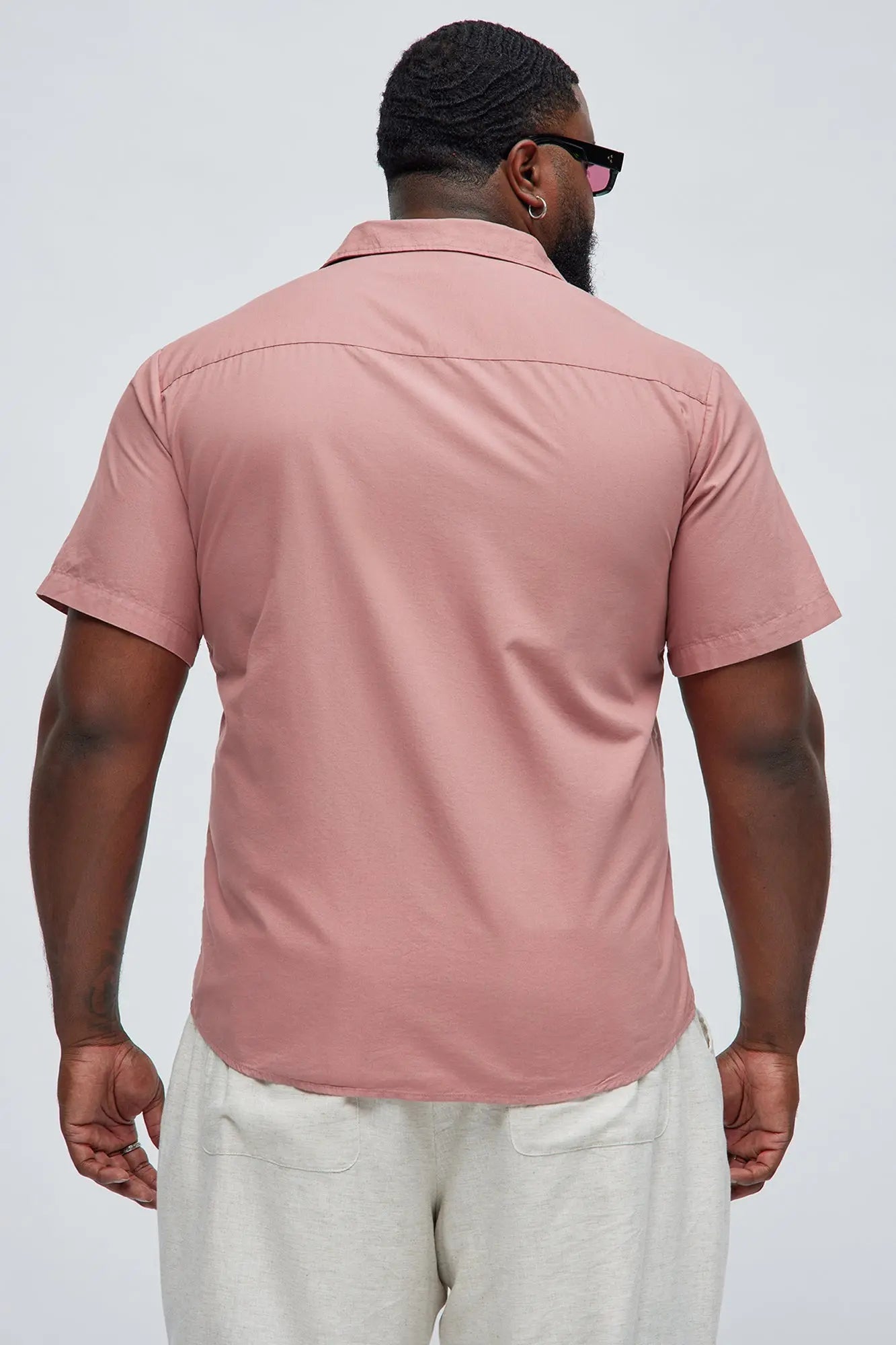 Ryland Short Sleeve Button Up Shirt - Mauve Fashion Nova
