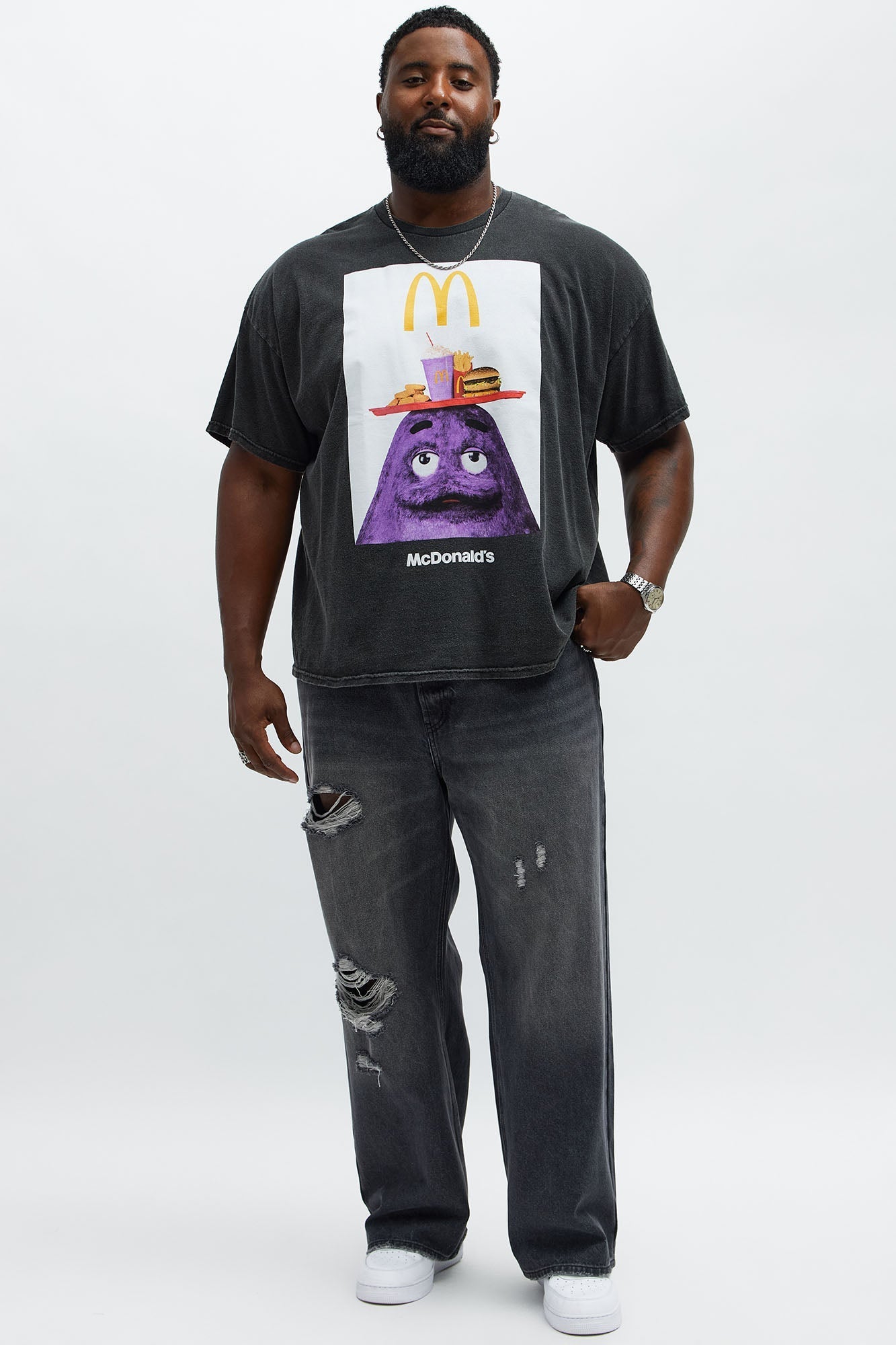 McDonald's Grimace Meal Short Sleeve Tee - Black Fashion Nova