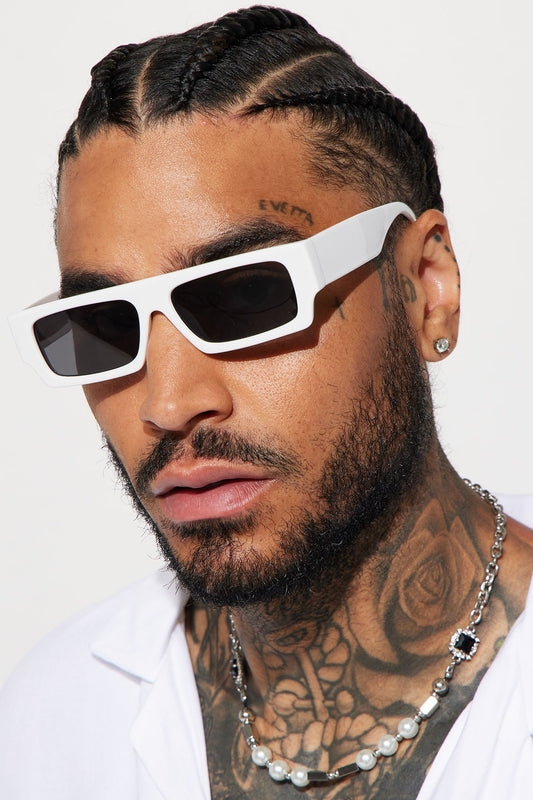 Futuristic Like Sunglasses - White/combo Fashion Nova