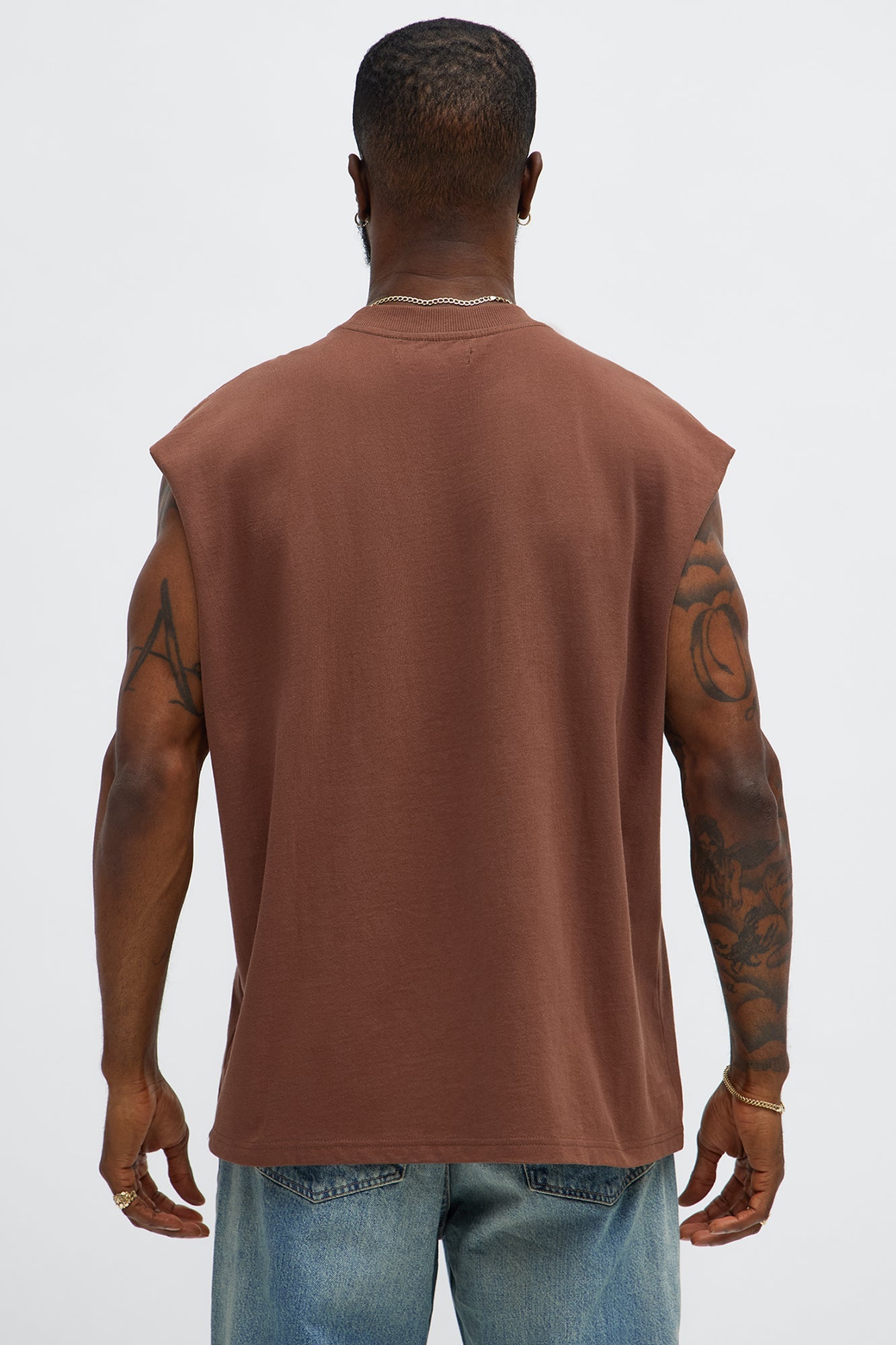 Relaxed Heavyweight Muscle Tee - Brown Fashion Nova