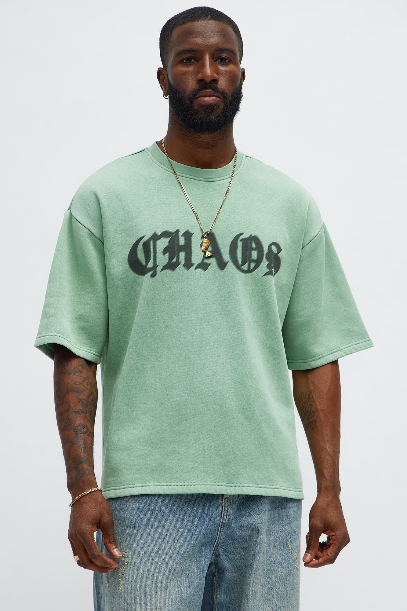 Chaos Oversized Tee - Green Fashion Nova