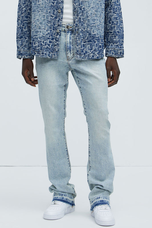 Cornell Stacked Skinny Flare Jeans - Light Wash Fashion Nova